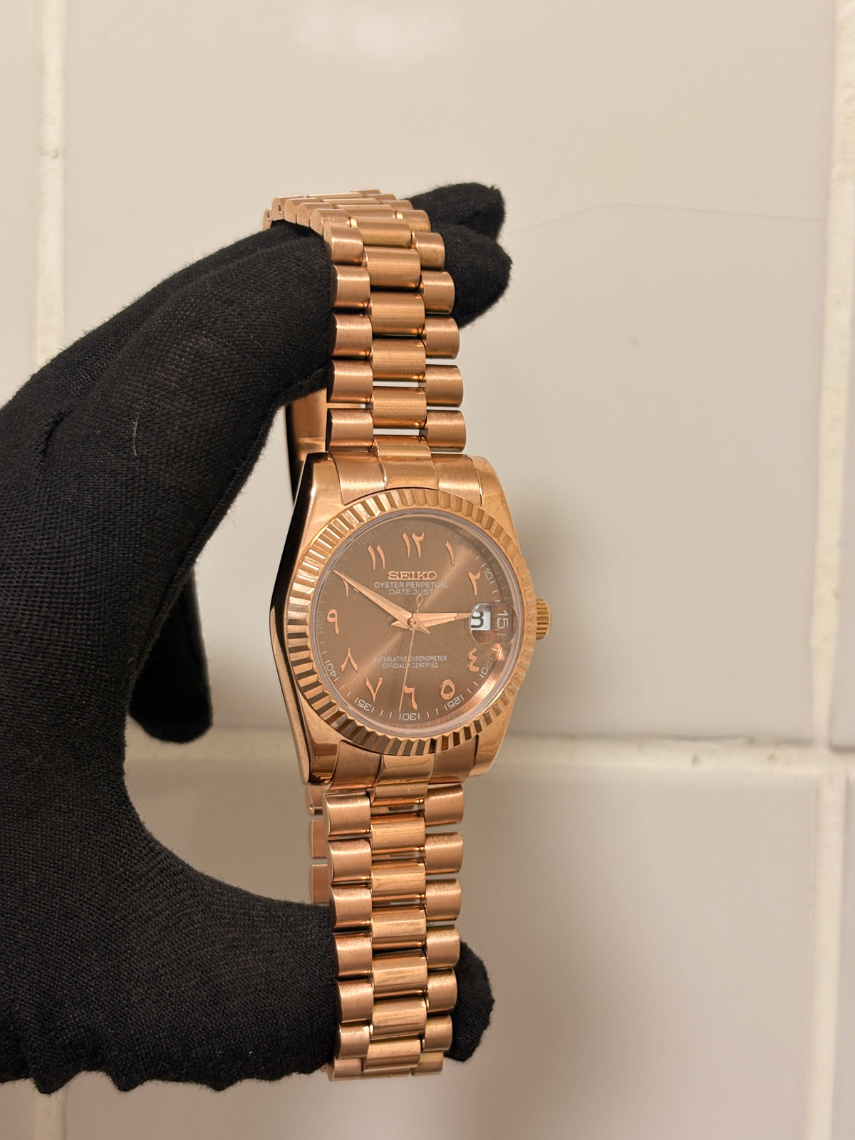 Seiko Chocolate Arabic Datejust