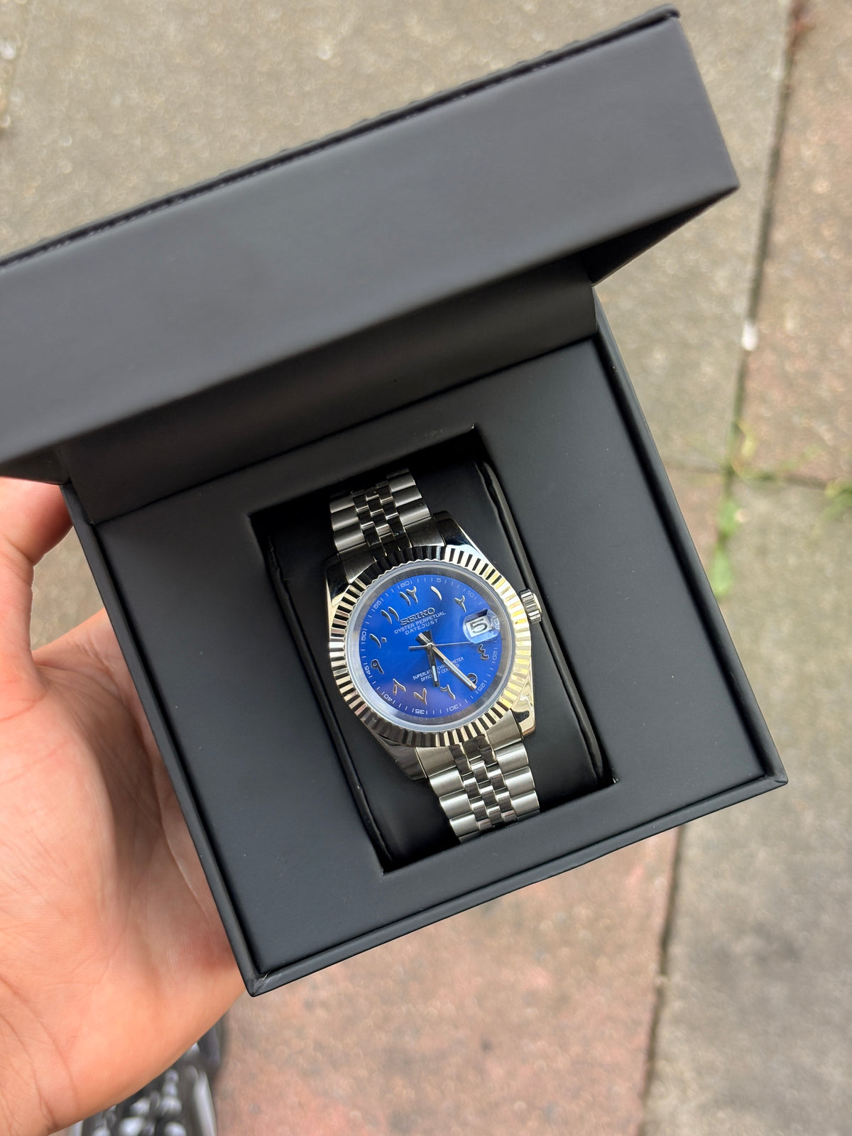 Seiko Dark Blue Arabic Datejust