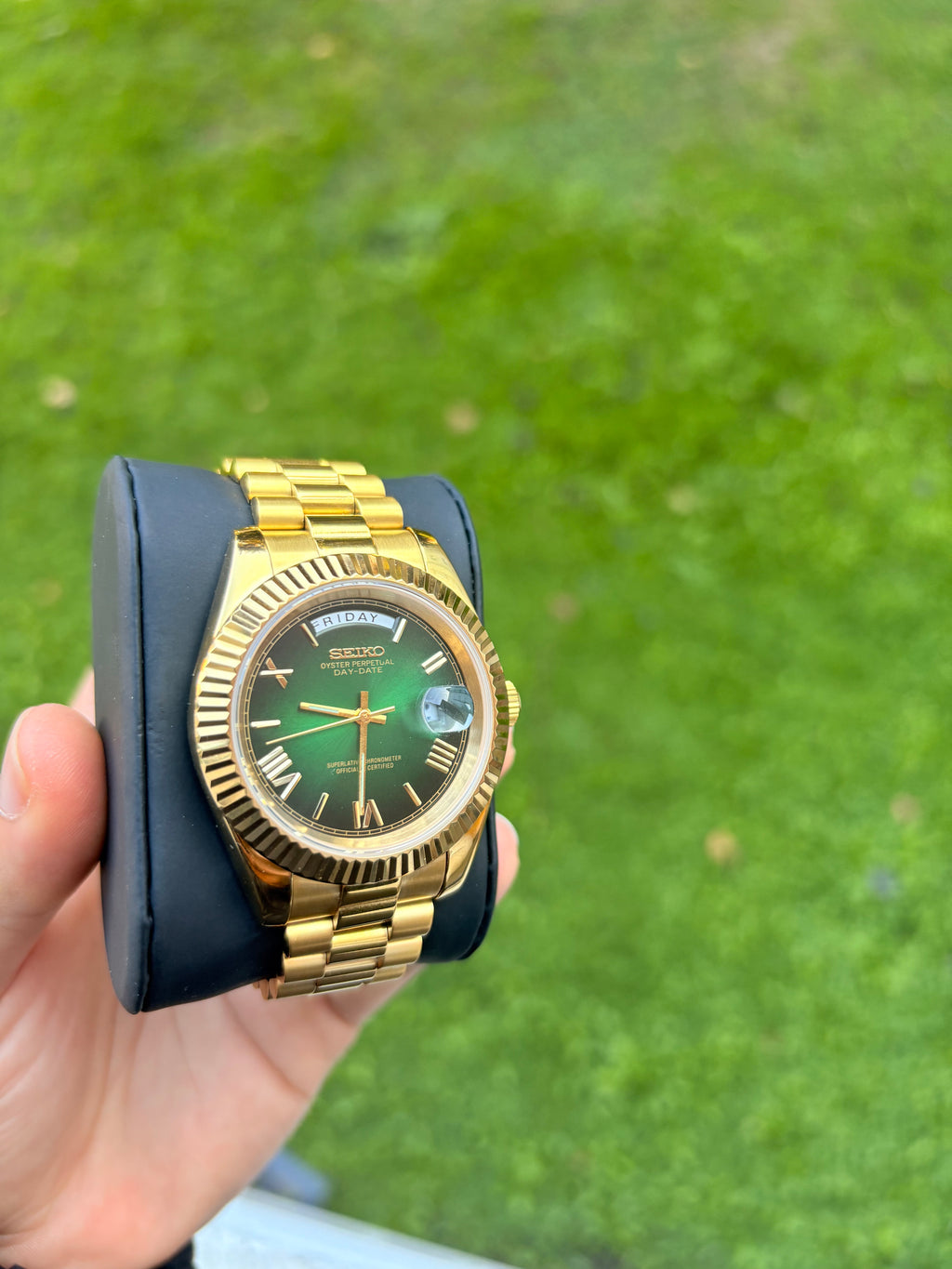 Seiko Green Ombré Day-Date