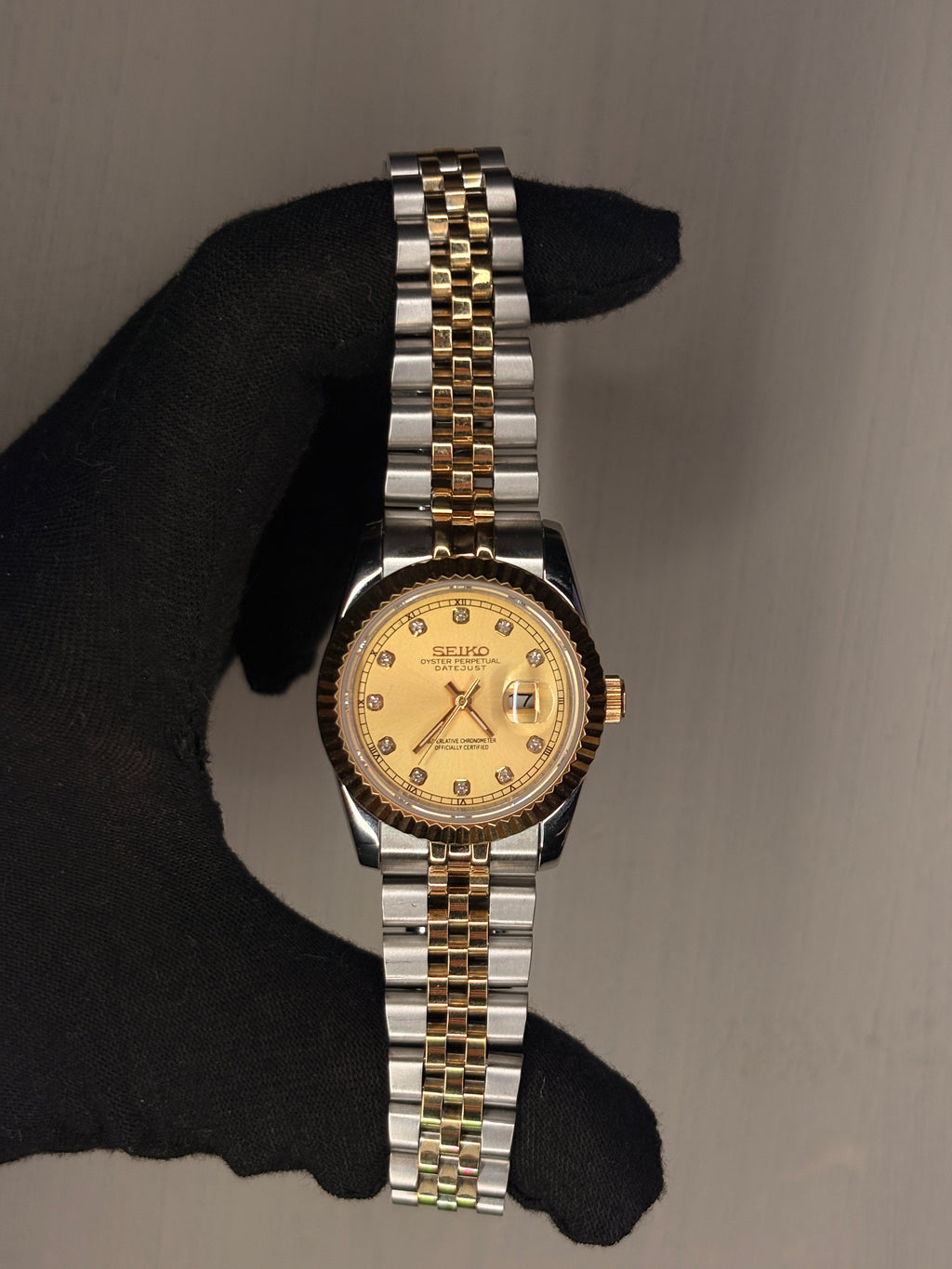 Ladies Seiko Gold Diamond Datejust