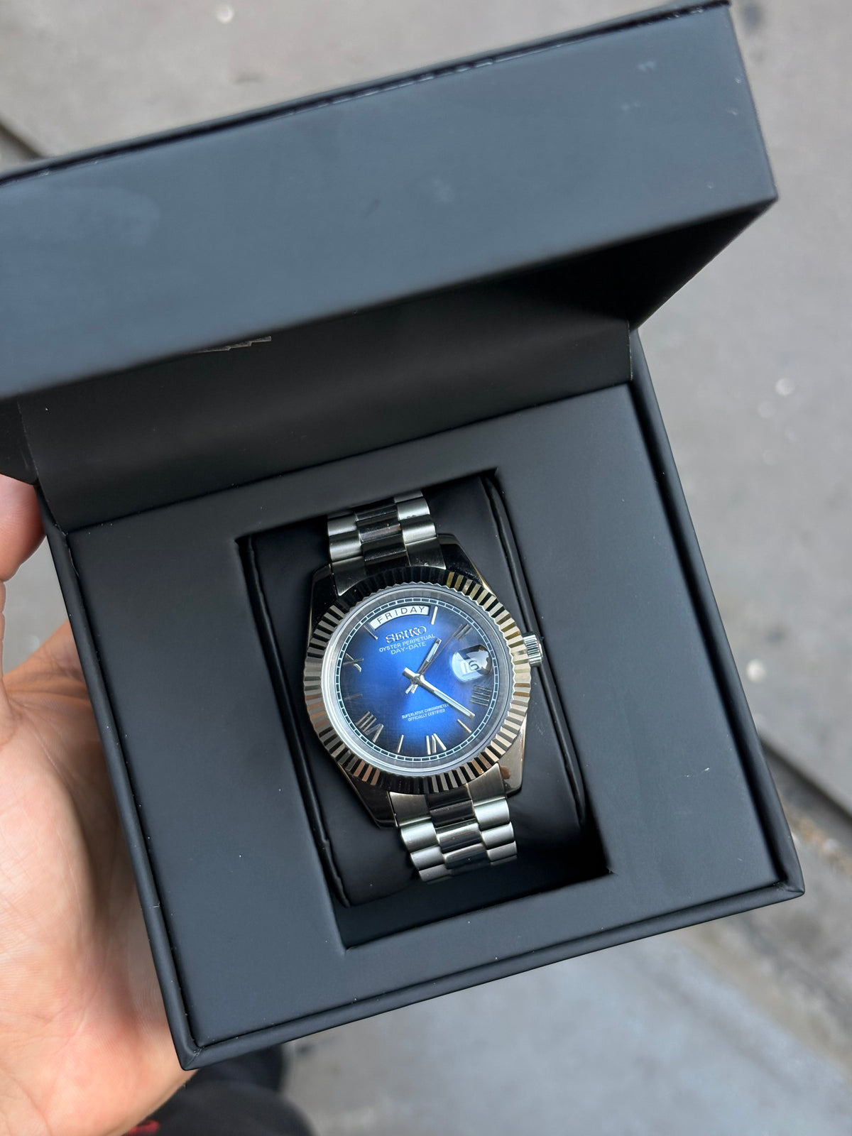Seiko Blue Ombré Day-Date