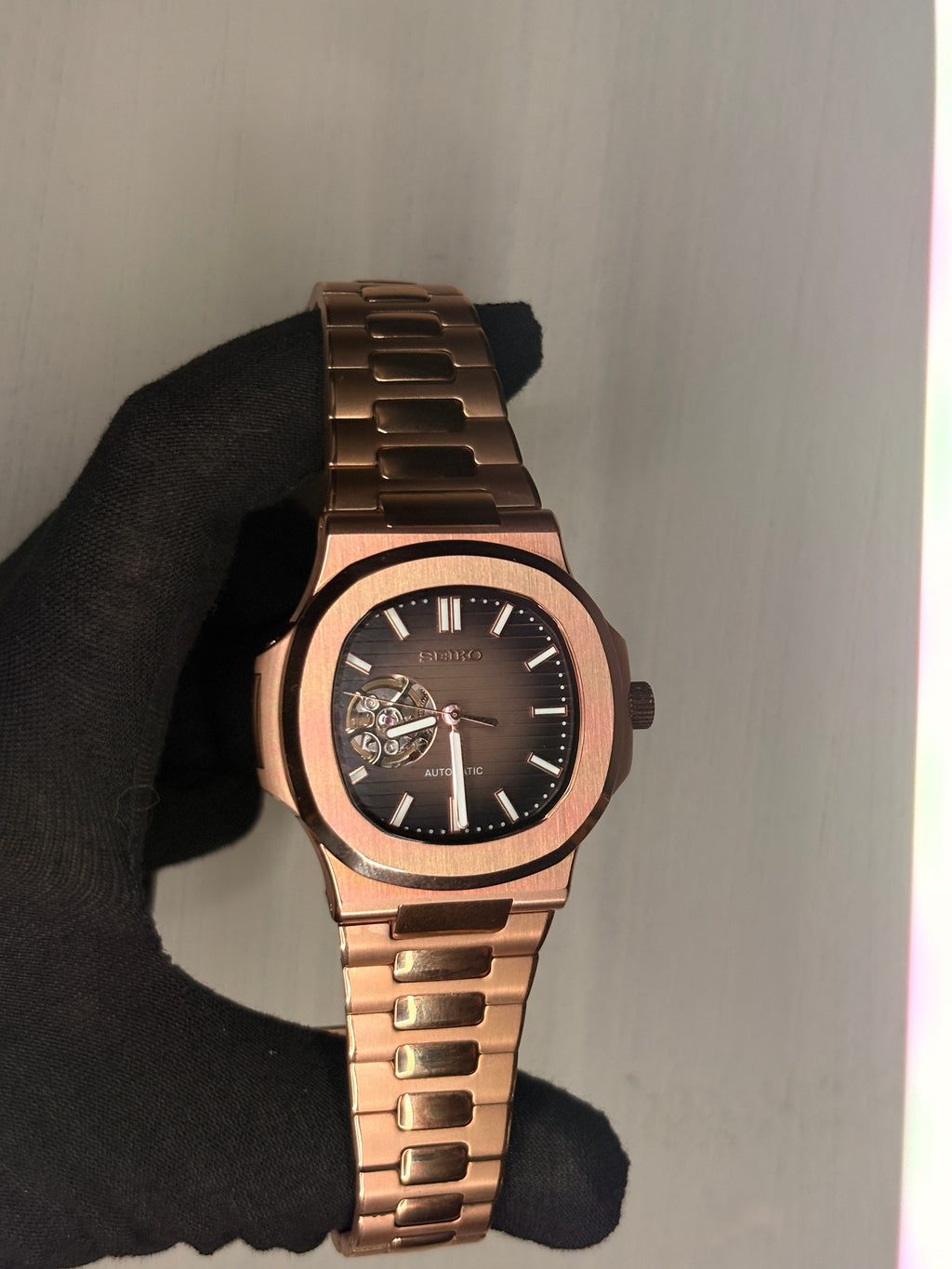 Seiko Chocolate Nautilus Open Heart
