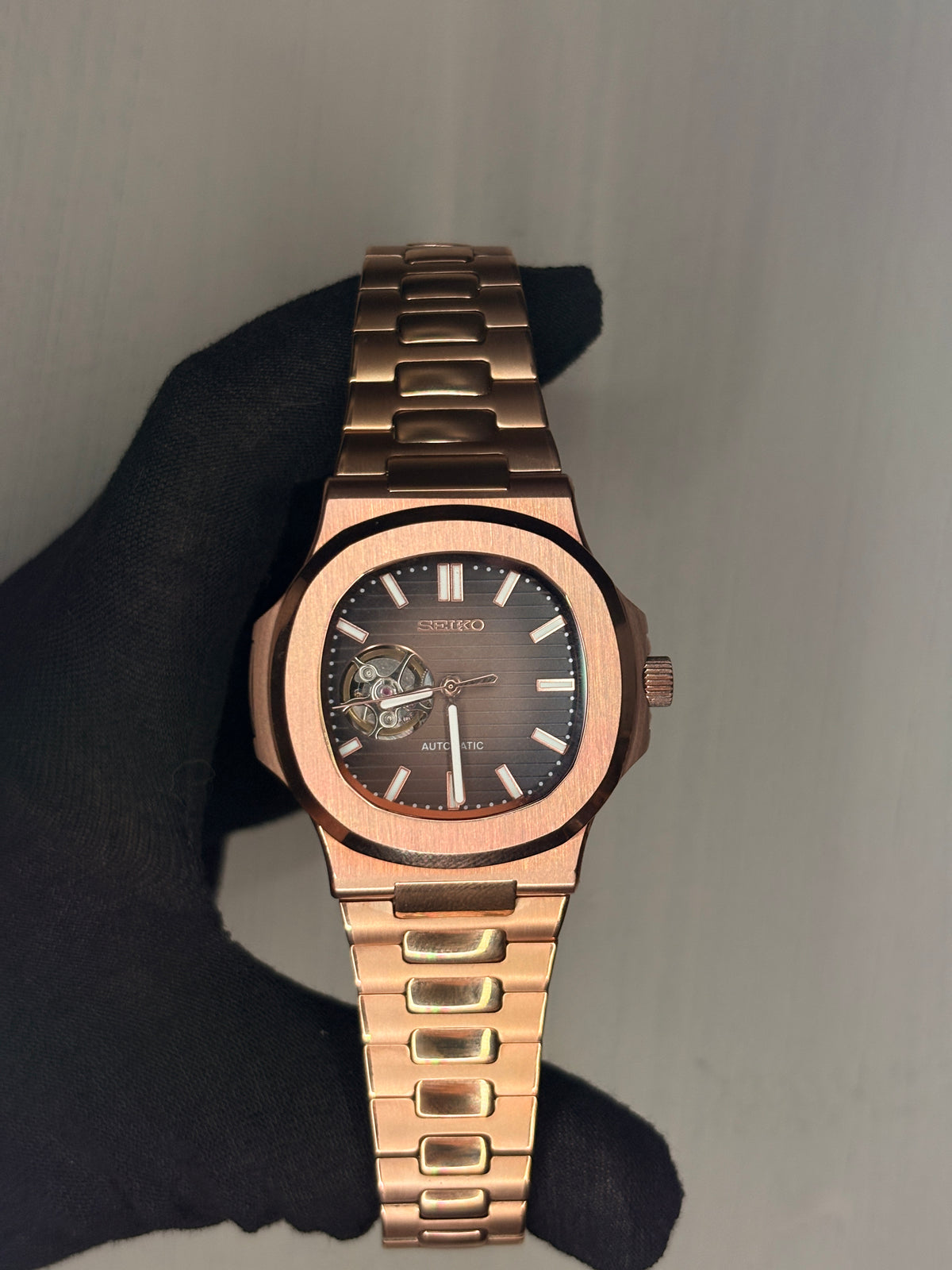 Seiko Chocolate Nautilus Open Heart