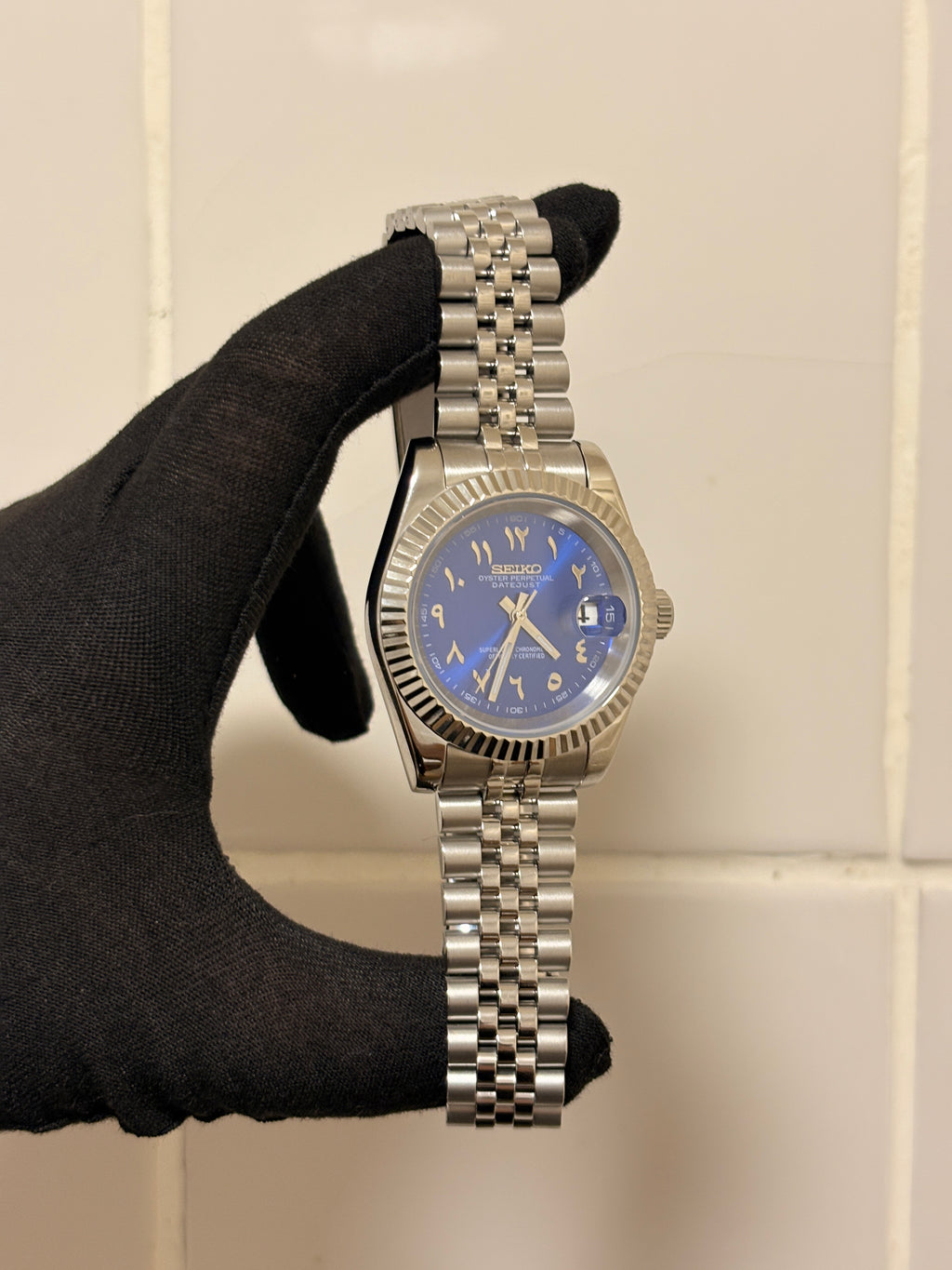 Seiko Dark Blue Arabic Datejust