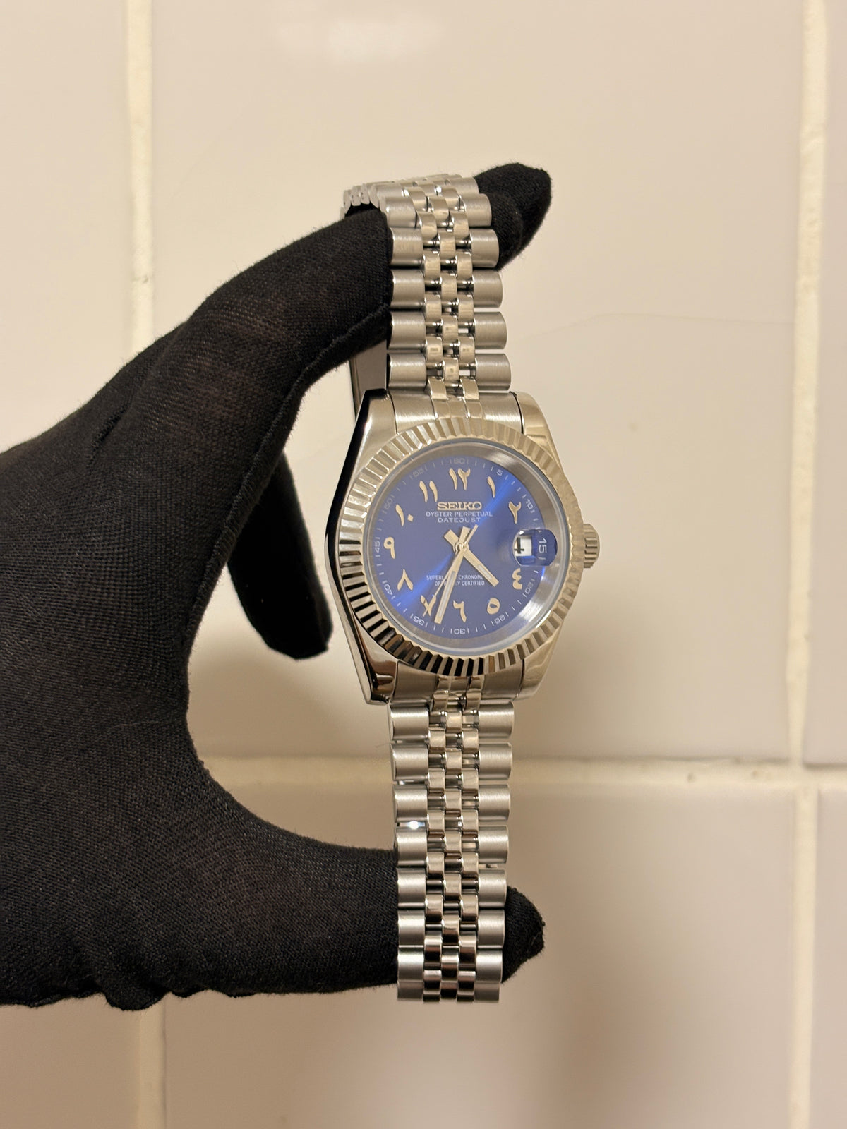 Seiko Dark Blue Arabic Datejust