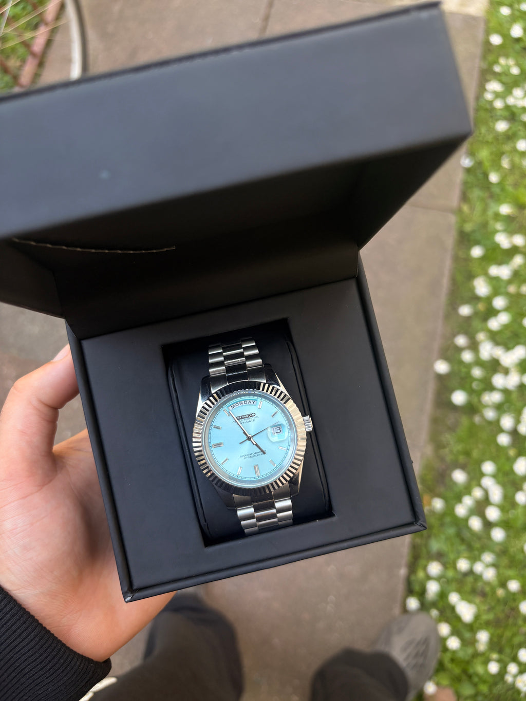 Seiko Ice Blue Diamond Day-Date
