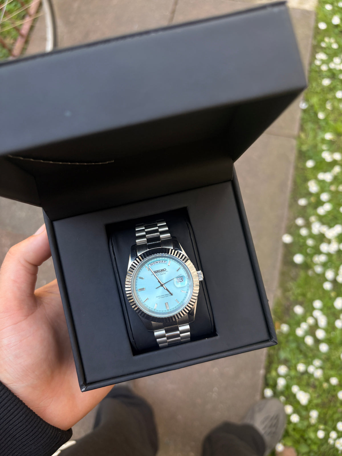 Seiko Ice Blue Diamond Day-Date
