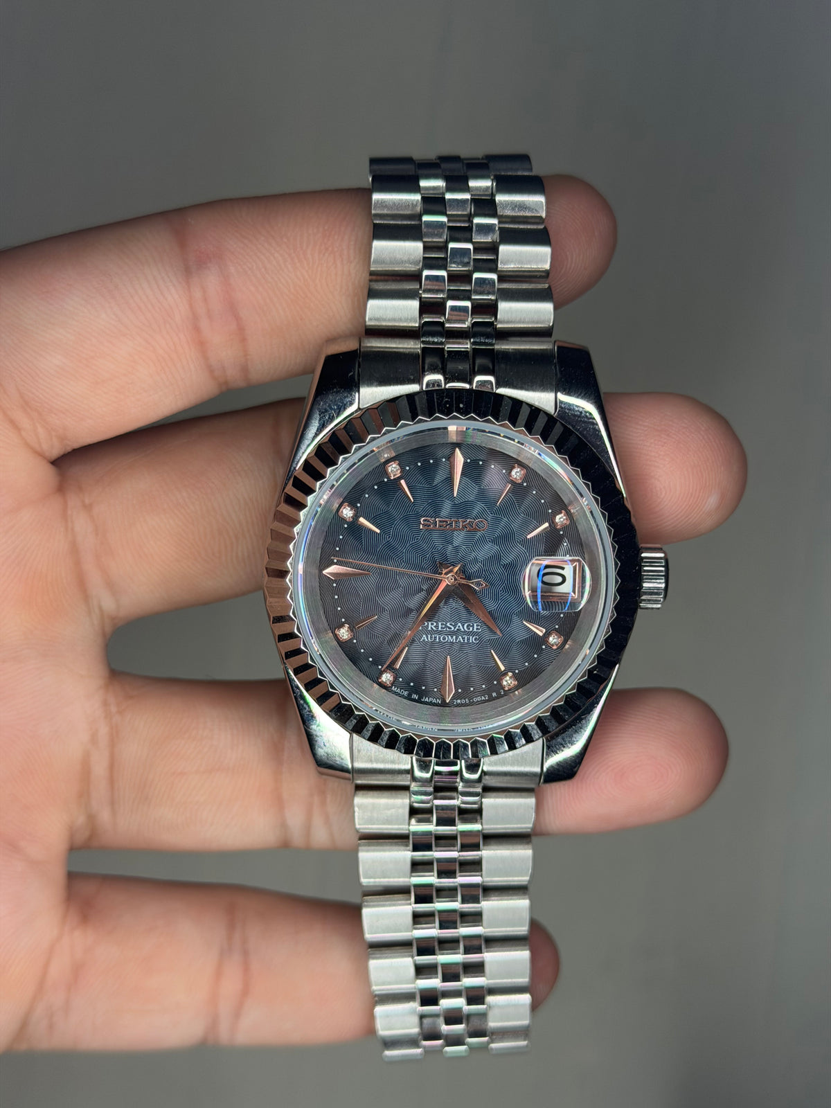 Seiko Blue Presage (Rose Indices) Datejust