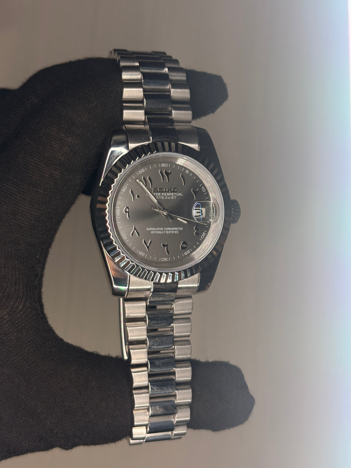 Seiko Grey Arabic Dial Datejust