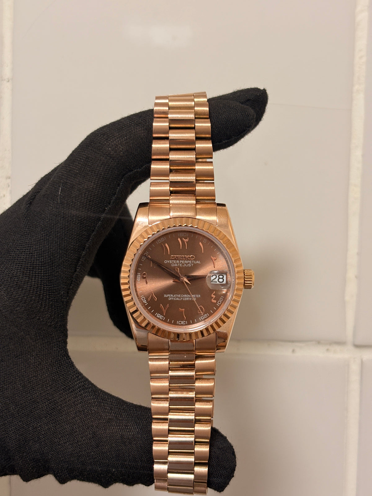 Seiko Chocolate Arabic Datejust
