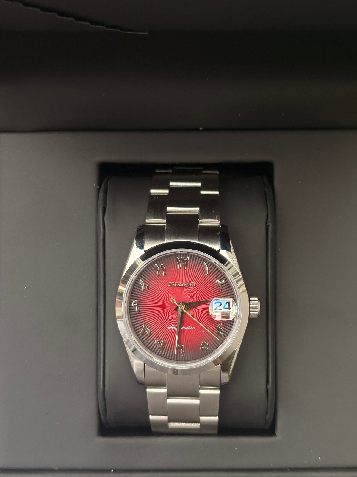 Seiko Red Arabic Oyster Perpetual Datejust