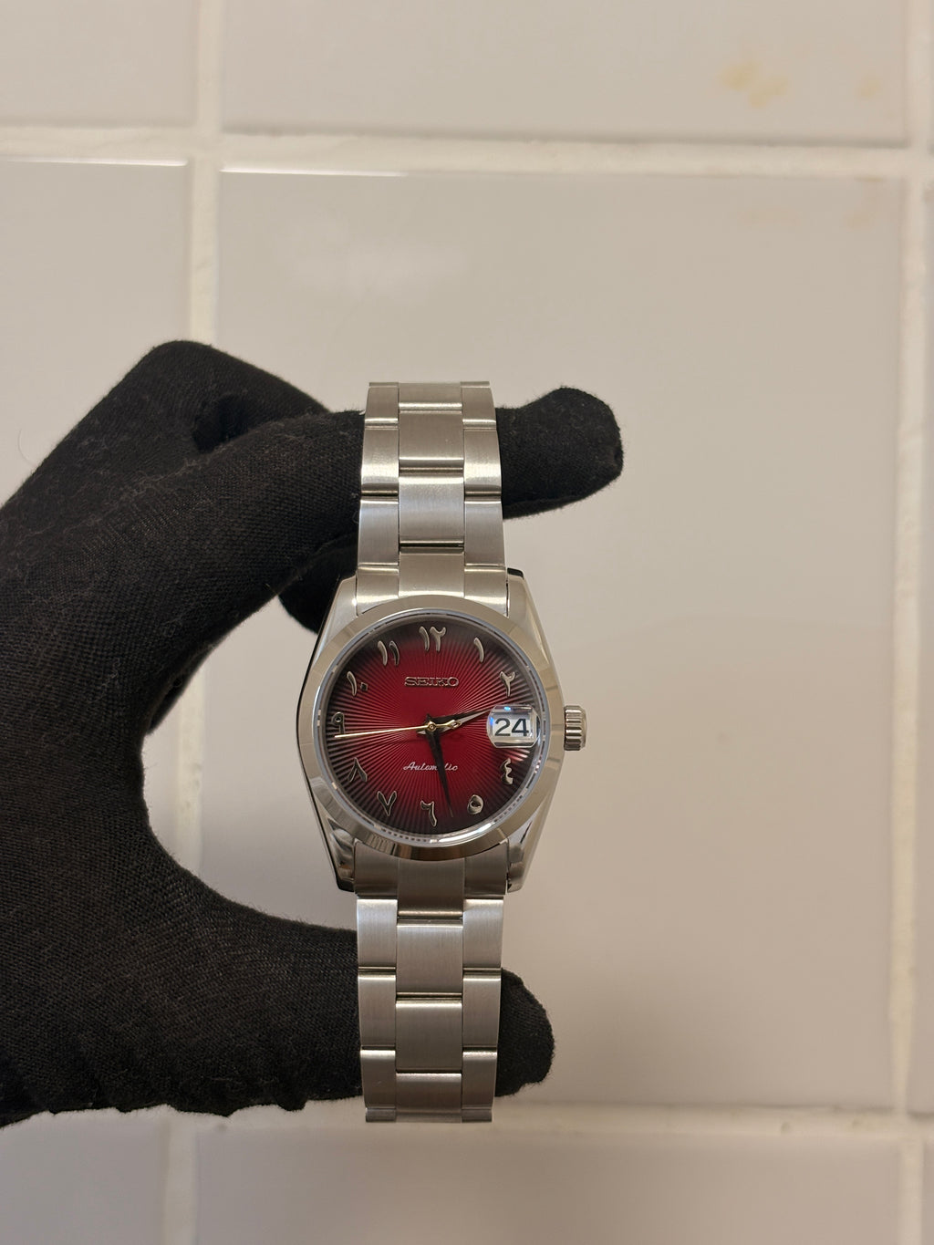 Seiko Red Arabic Oyster Perpetual Datejust