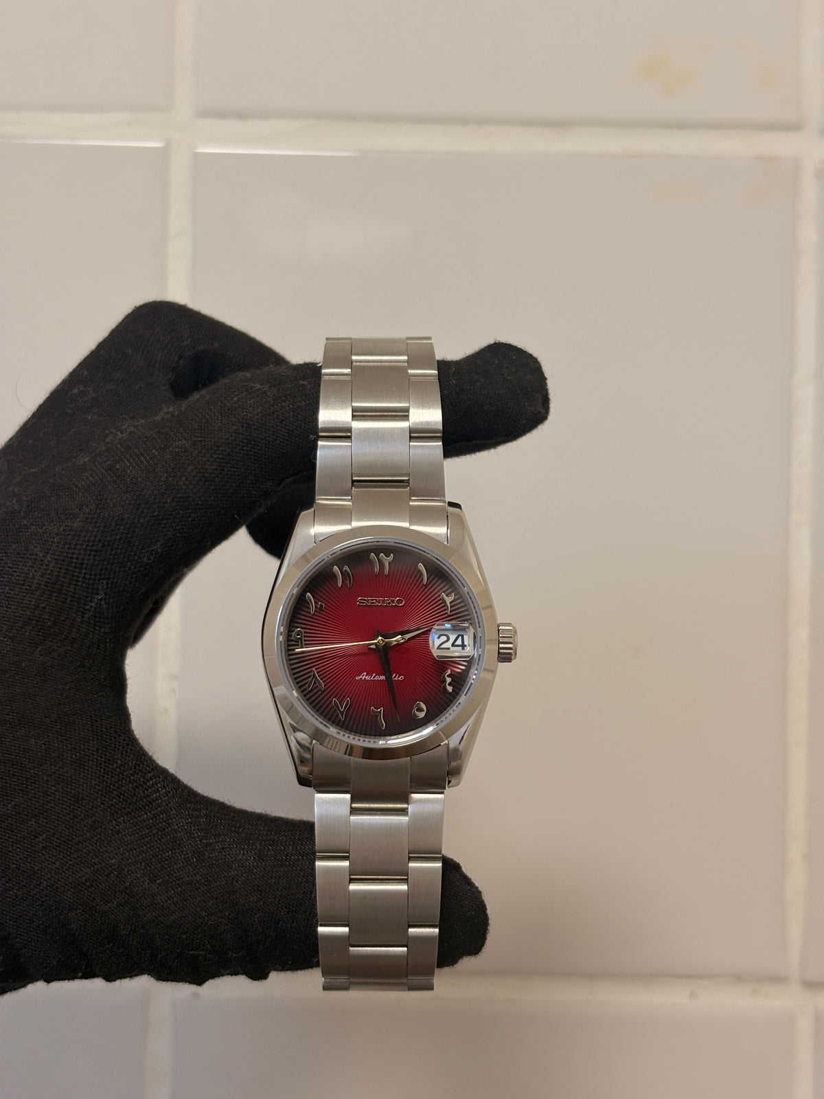Seiko Red Arabic Oyster Perpetual Datejust