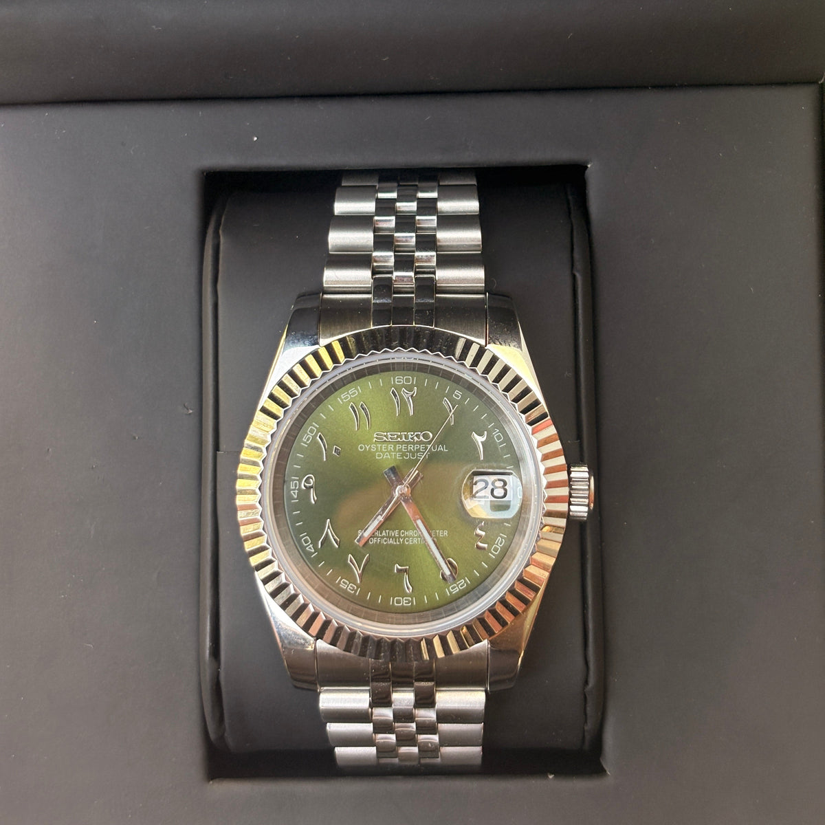 Seiko Olive Arabic Dial Datejust
