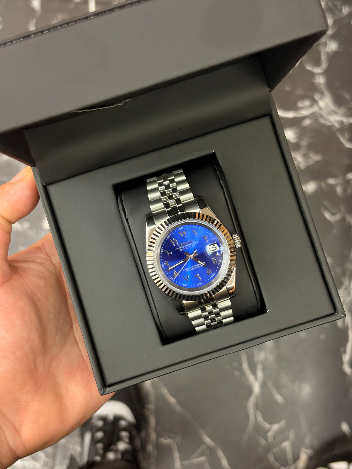 Seiko Dark Blue Arabic Datejust