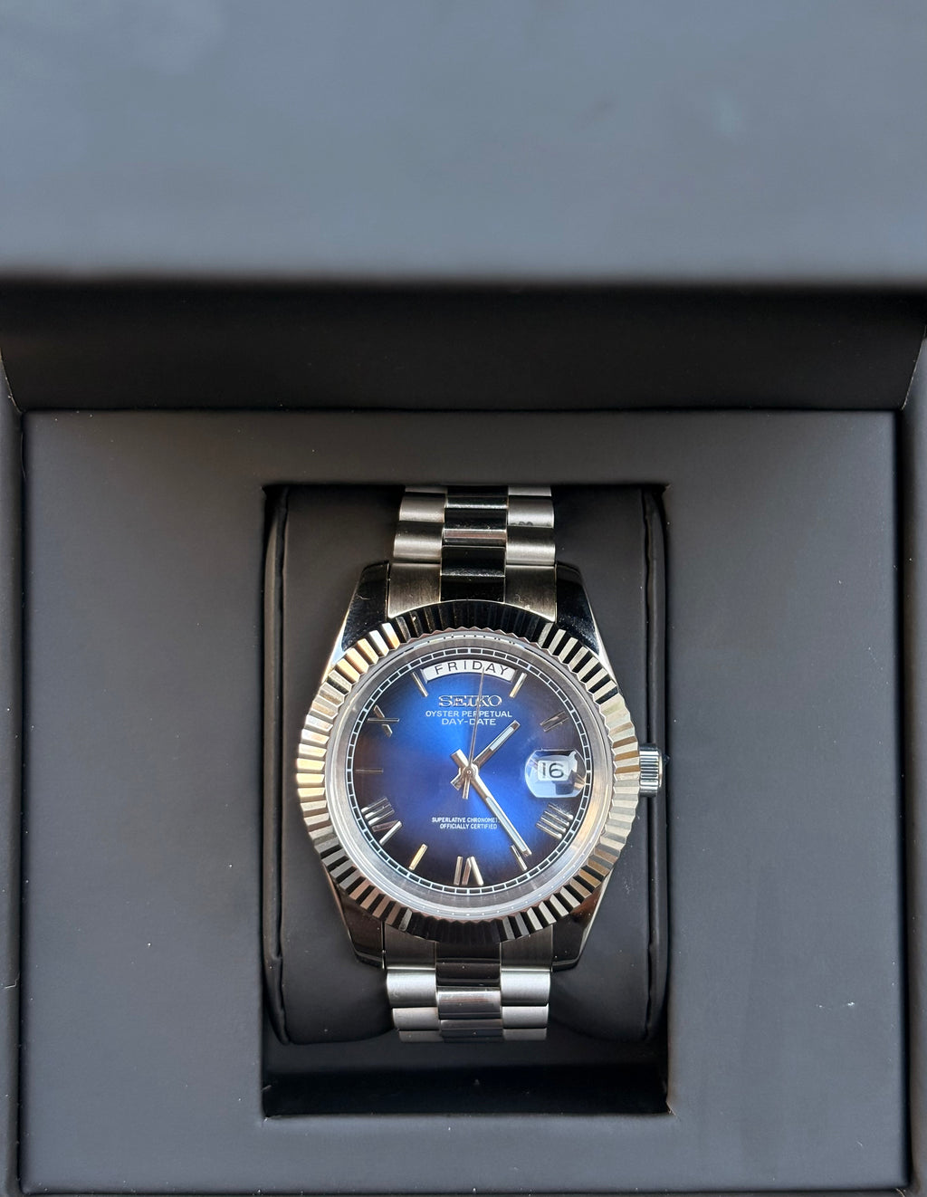 Seiko Blue Ombré Day-Date