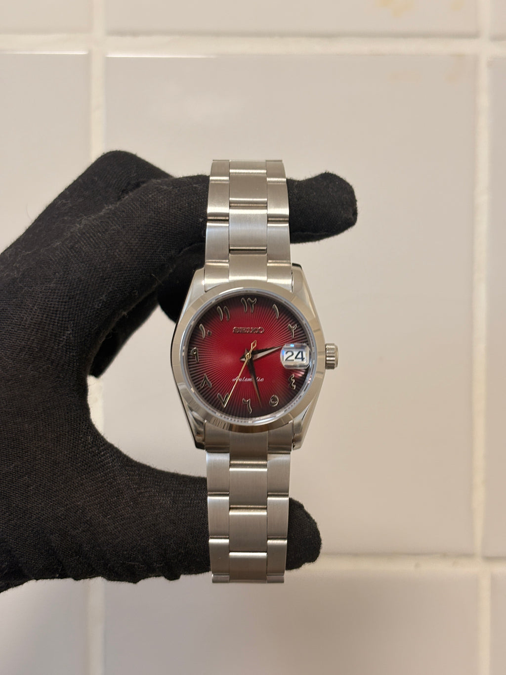 Seiko Red Arabic Oyster Perpetual Datejust