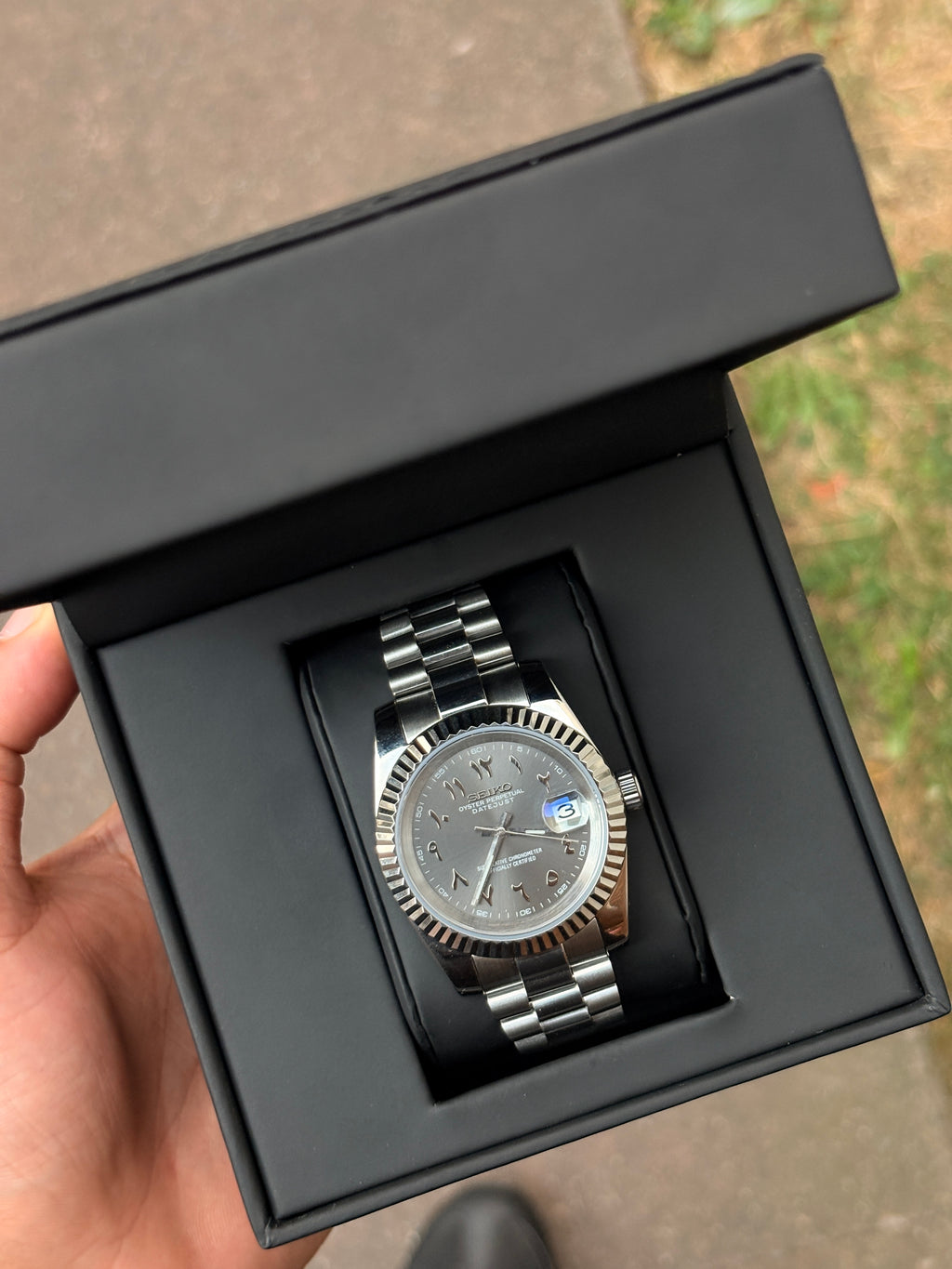 Seiko Grey Arabic Dial Datejust