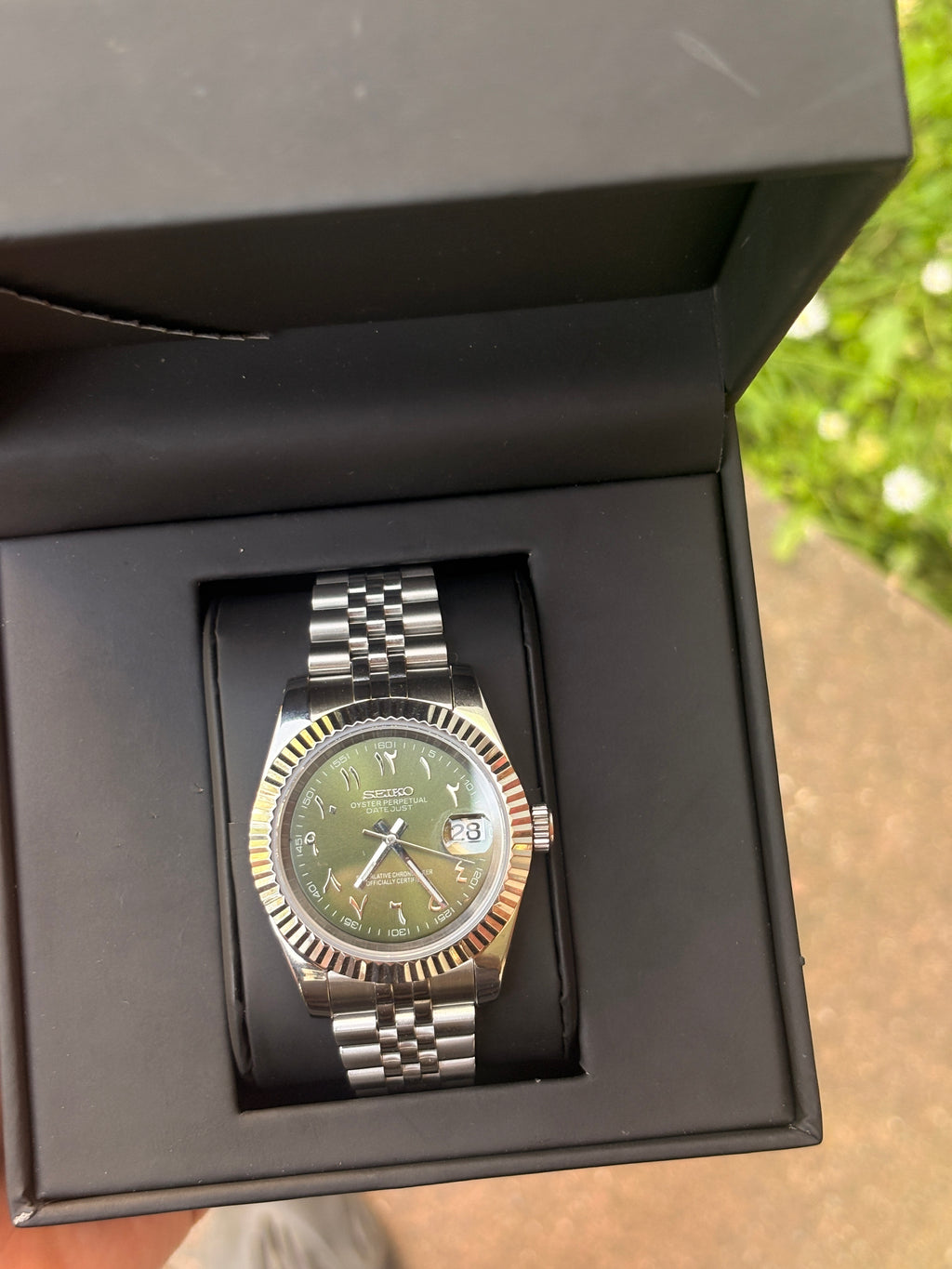 Seiko Olive Arabic Dial Datejust