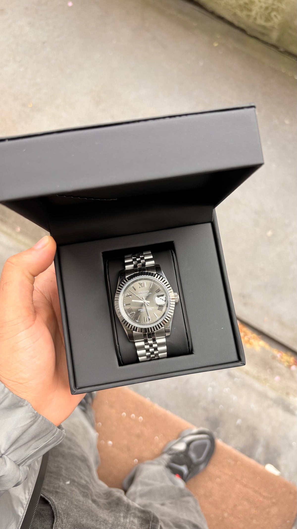 Seiko Grey Roman Dial Datejust