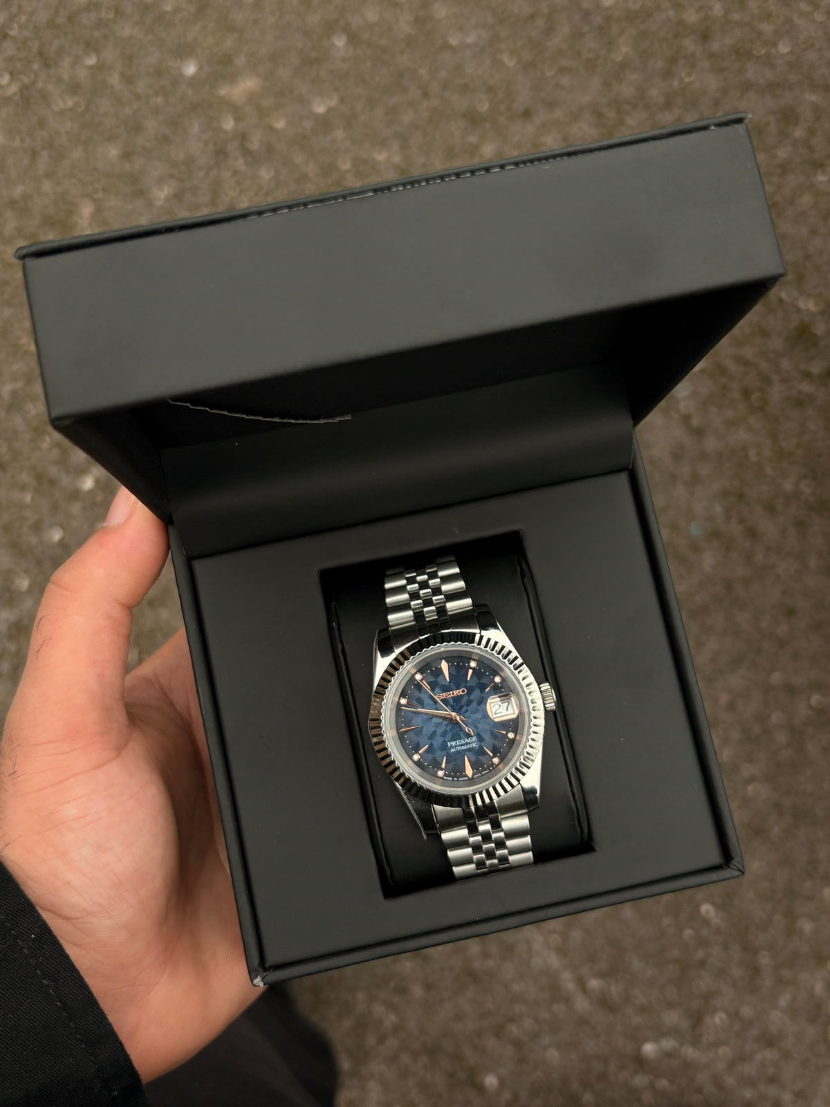 Seiko Blue Presage (Rose Indices) Datejust