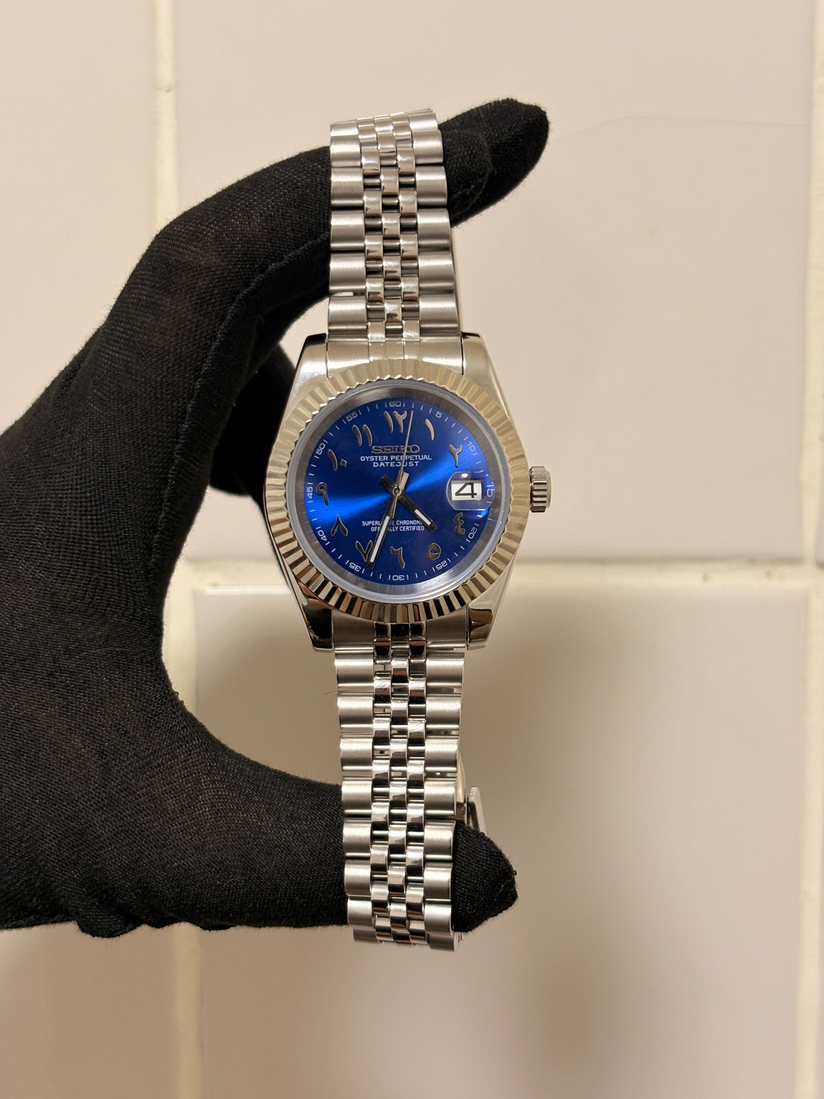 Seiko Dark Blue Arabic Datejust