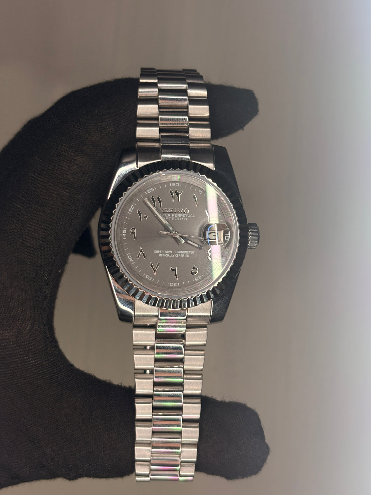 Seiko Grey Arabic Dial Datejust