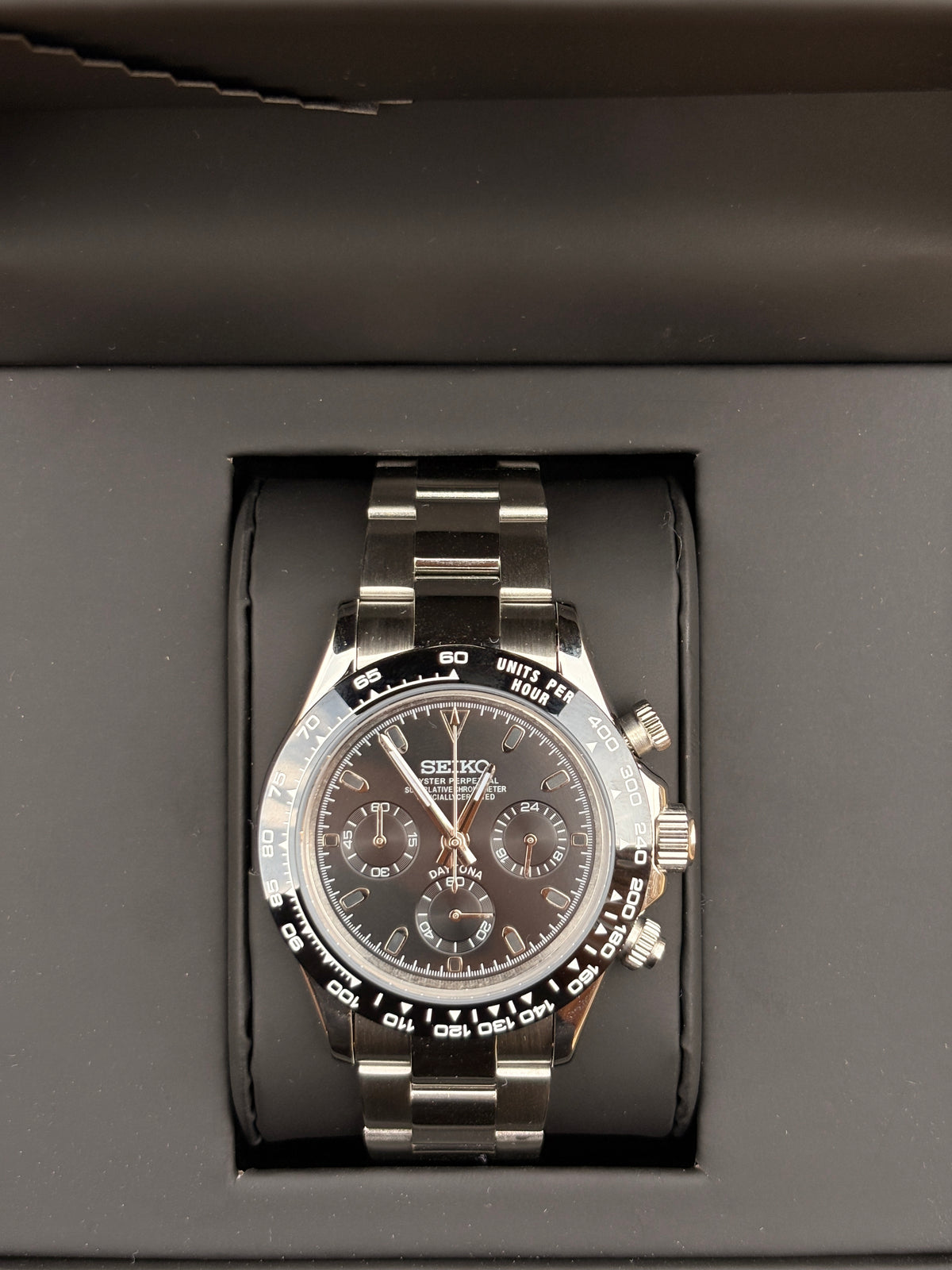 Seiko Black Daytona