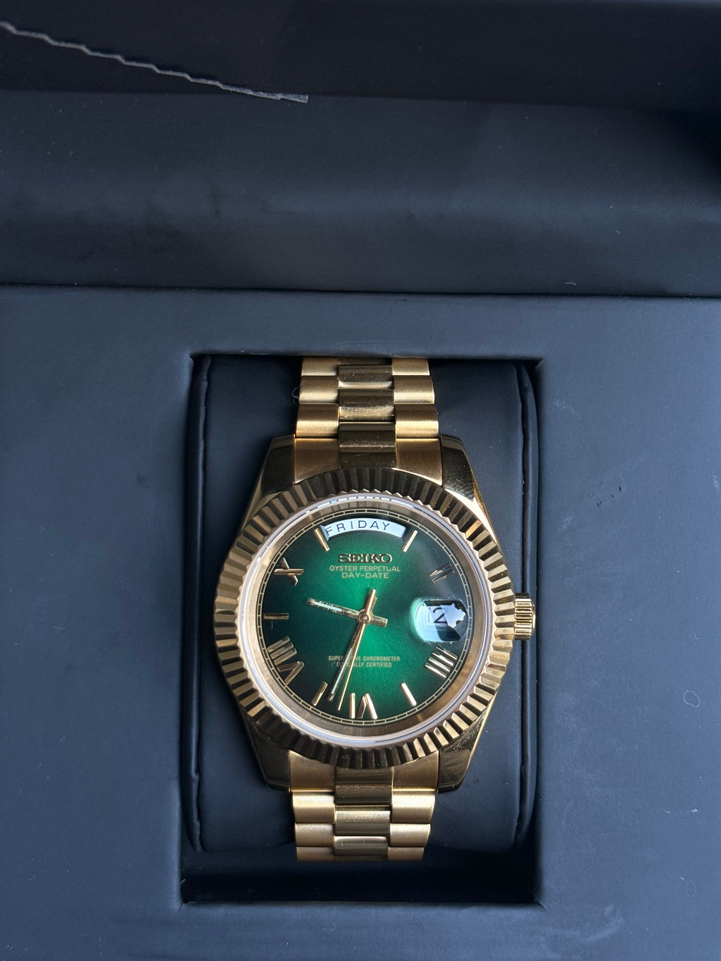 Seiko Green Ombré Day-Date