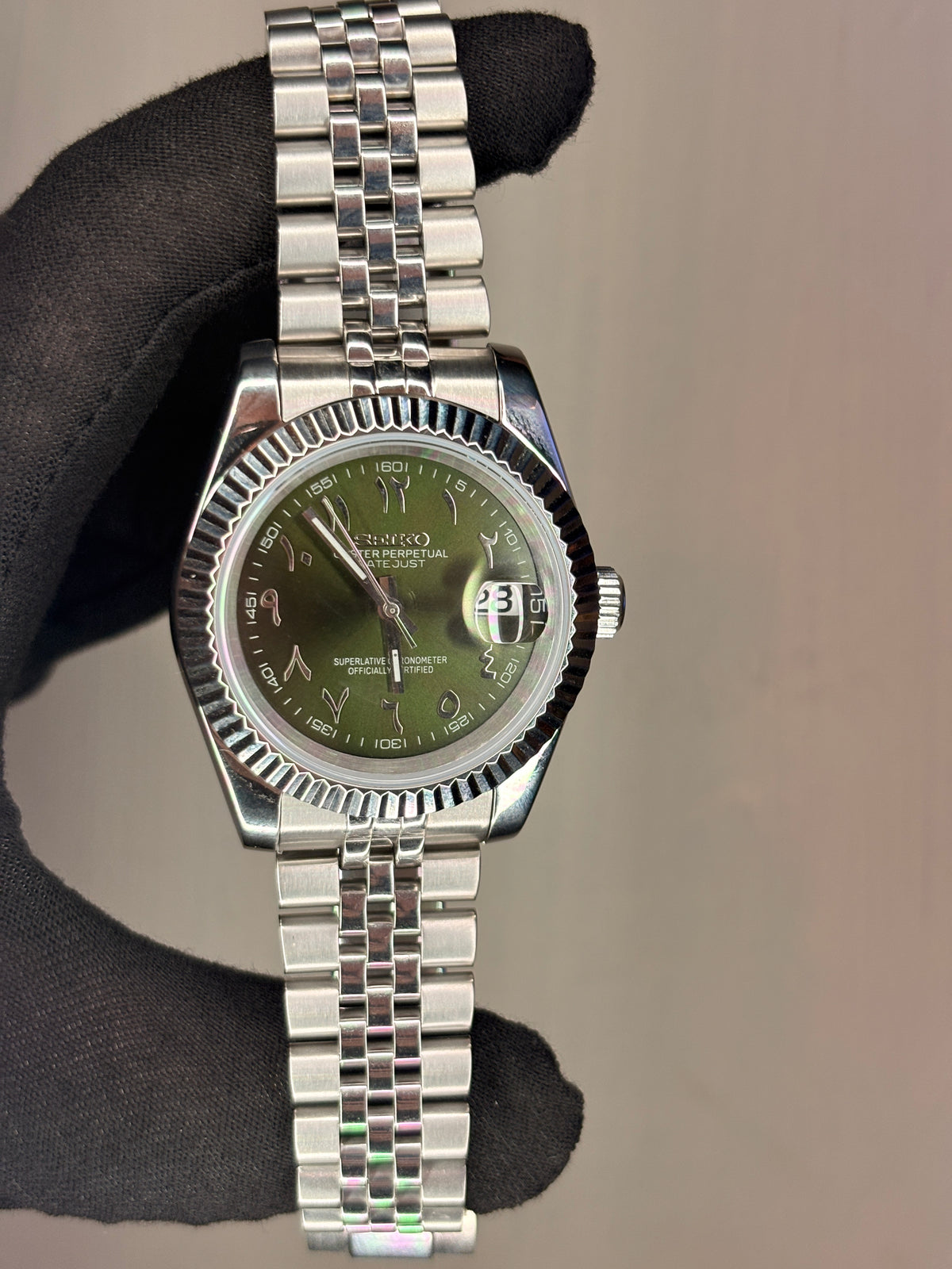 Seiko Olive Arabic Dial Datejust