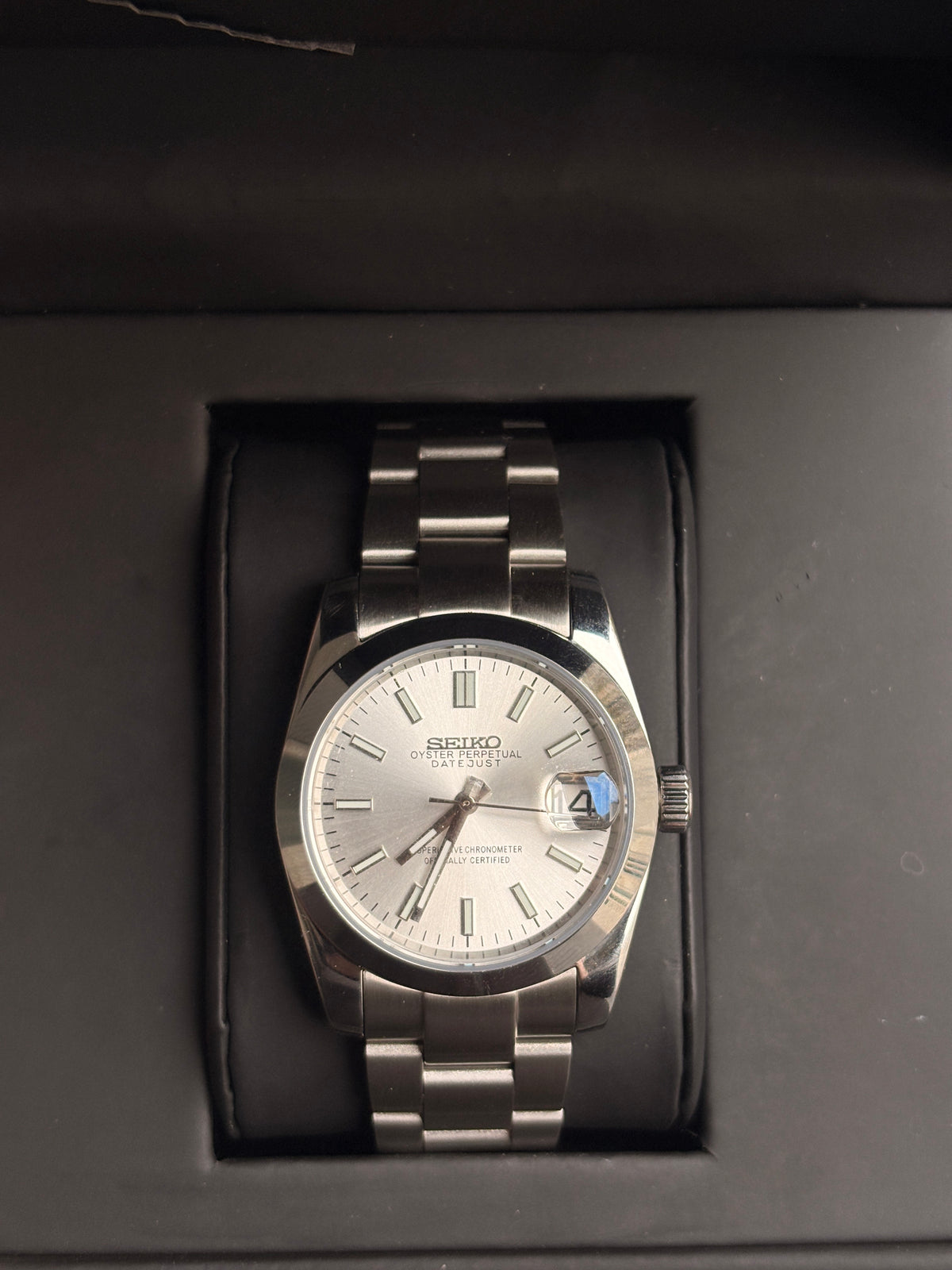 Seiko White Oyster Perpetual Datejust