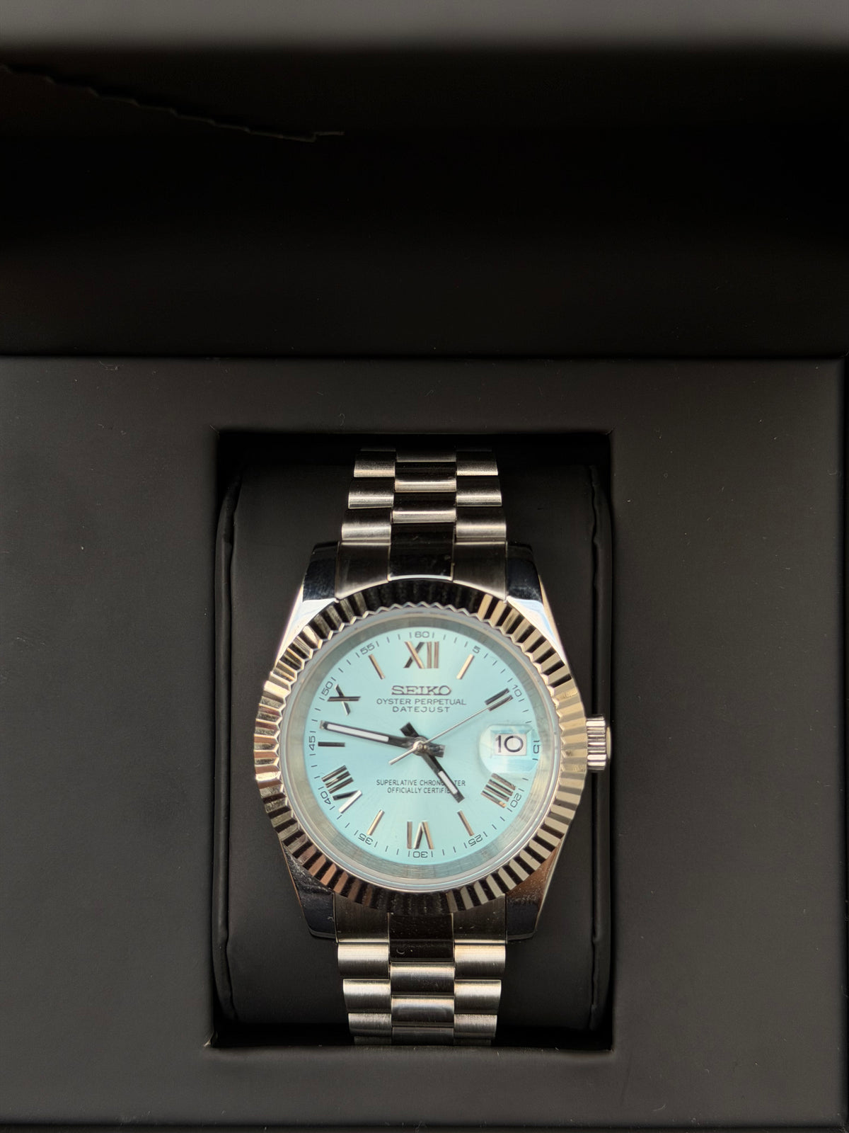 Seiko Baby Blue Roman Dial Datejust