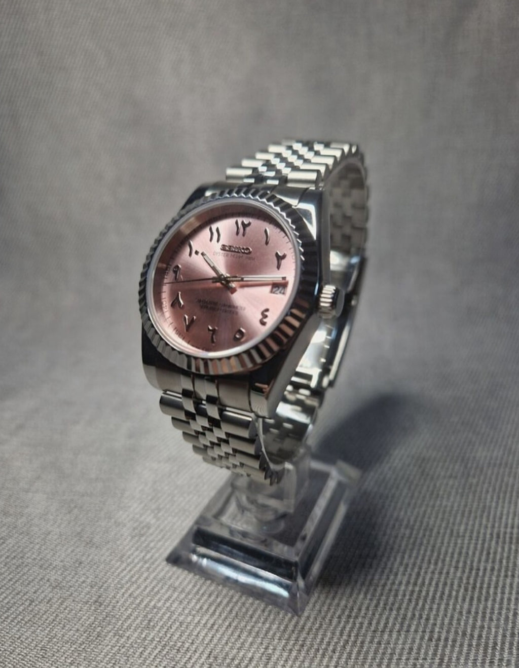 Seiko Pink Arabic Dial Datejust