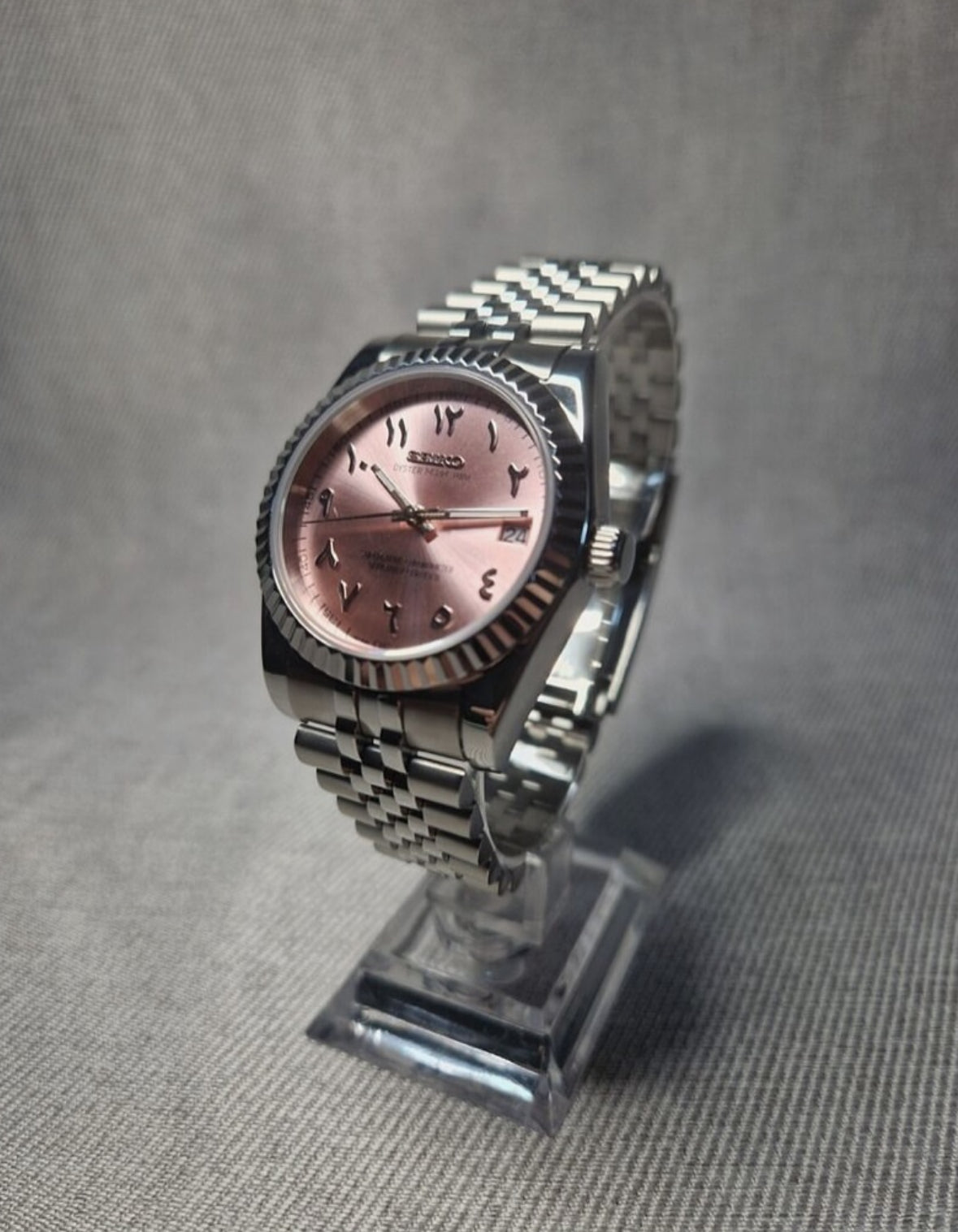 Seiko Pink Arabic Dial Datejust