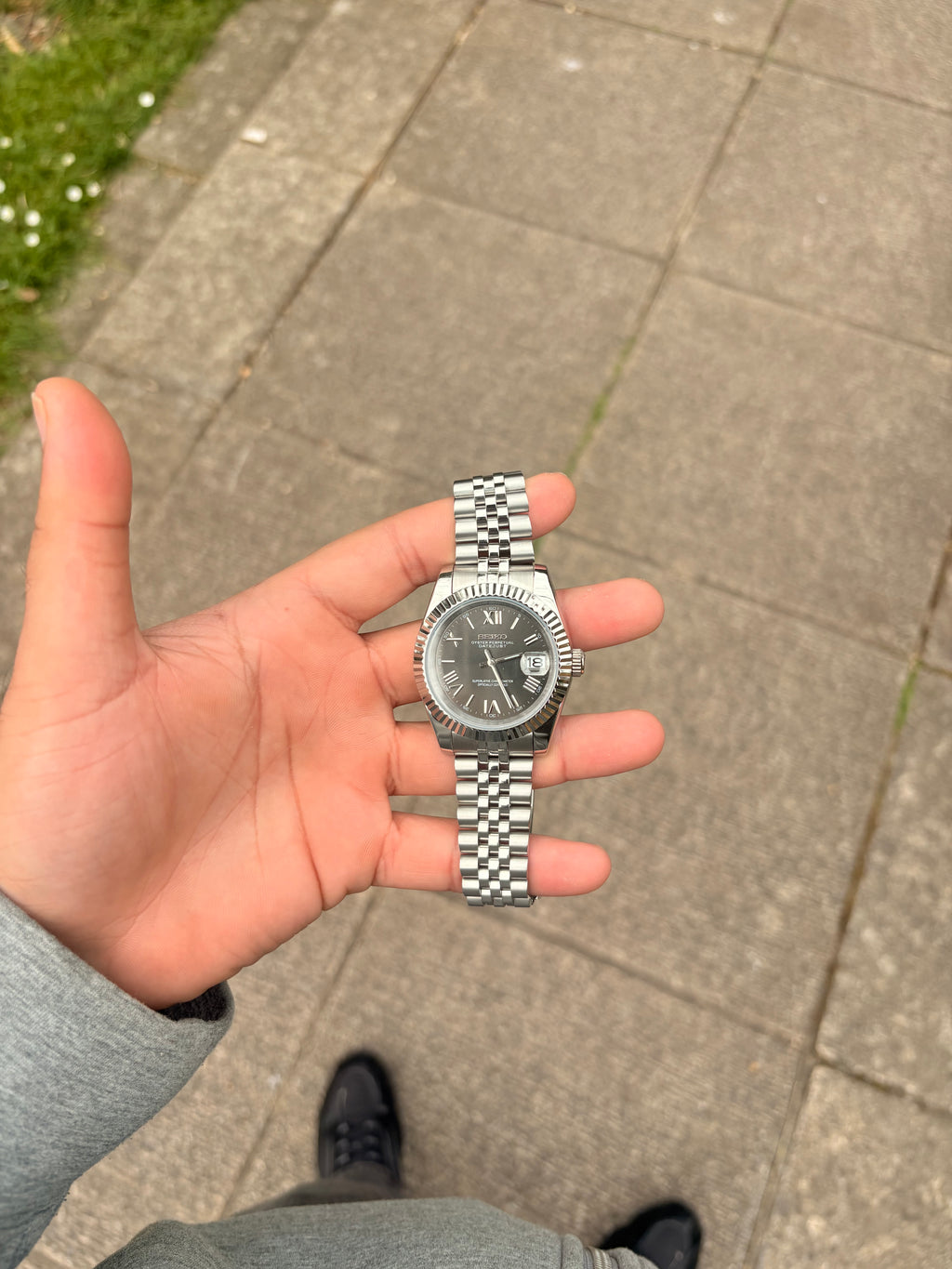 Seiko Grey Roman Dial Datejust