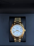 Seiko Gold/white Roman Day-Date