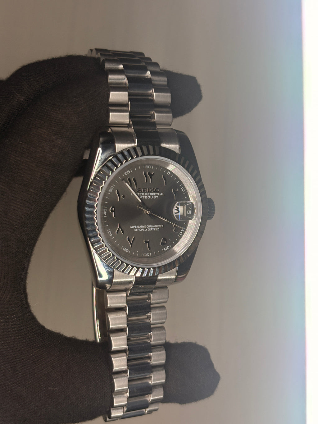 Seiko Grey Arabic Dial Datejust