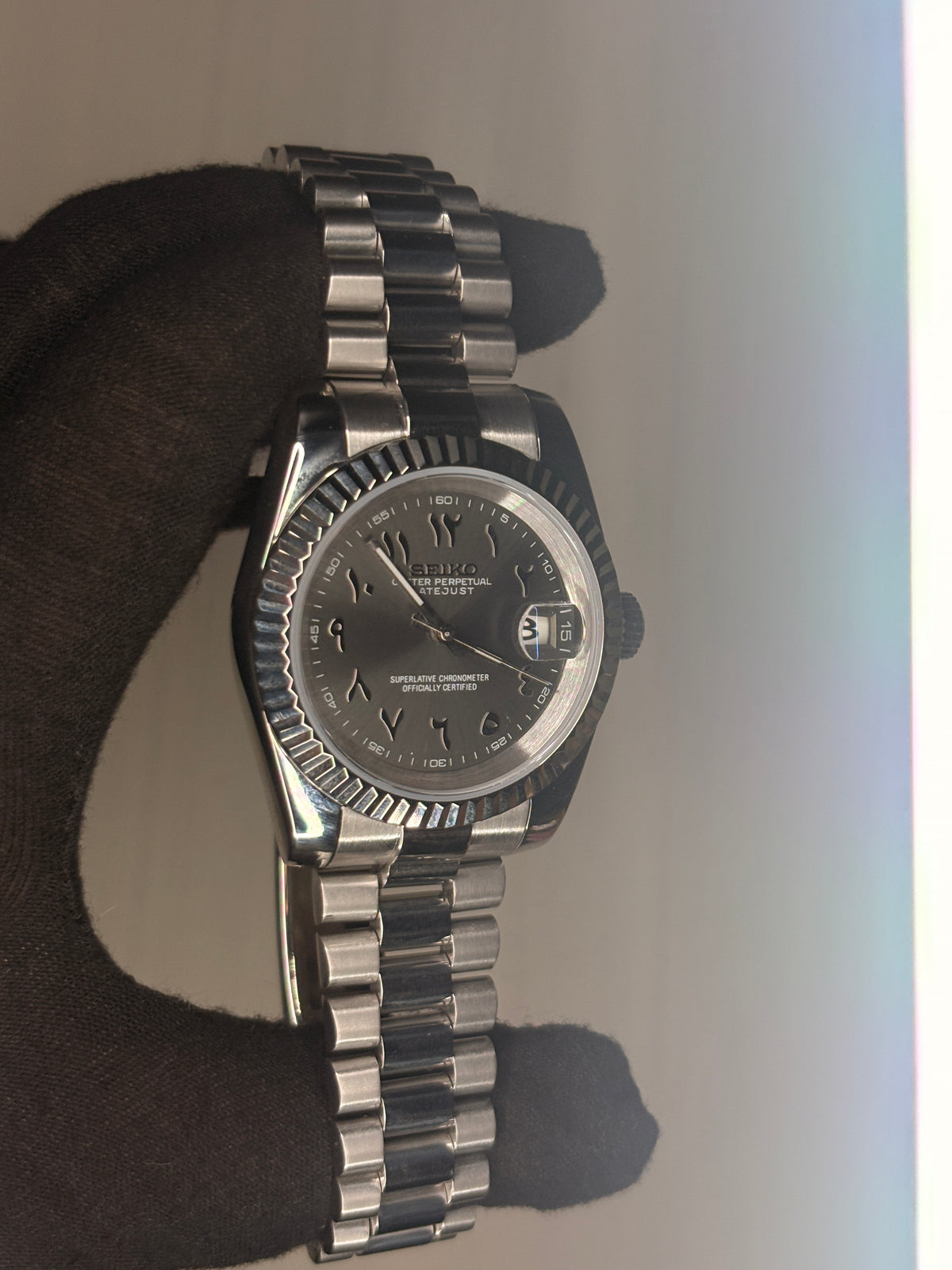 Seiko Grey Arabic Dial Datejust