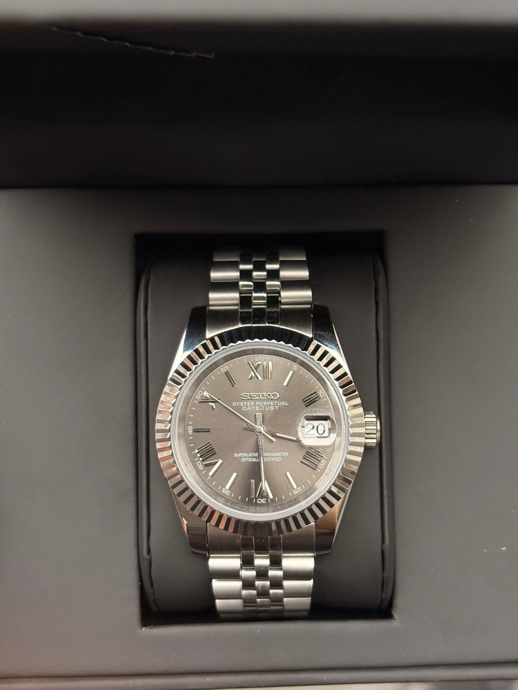 Seiko Grey Roman Dial Datejust