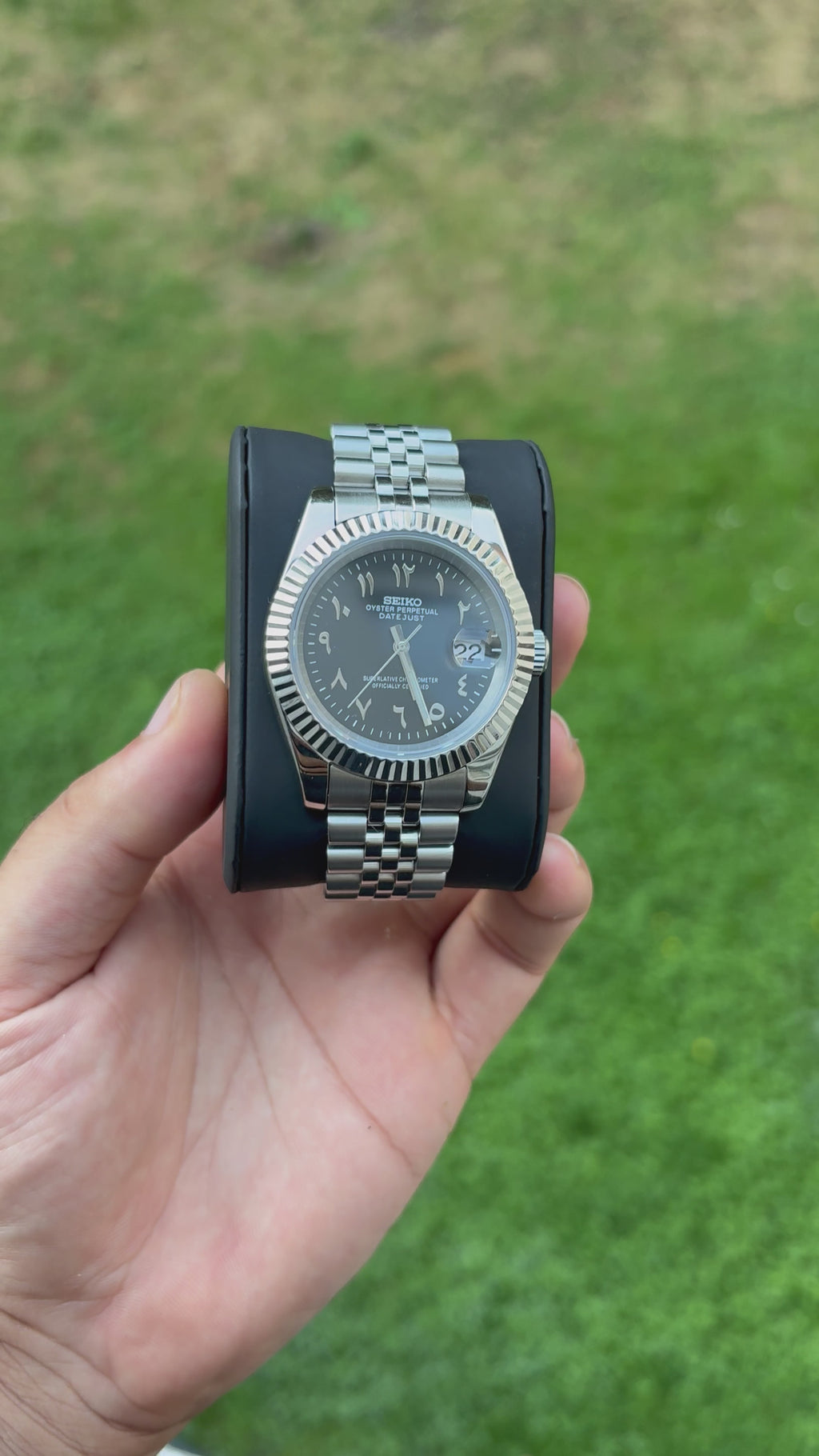 Seiko Black Arabic Dial Datejust