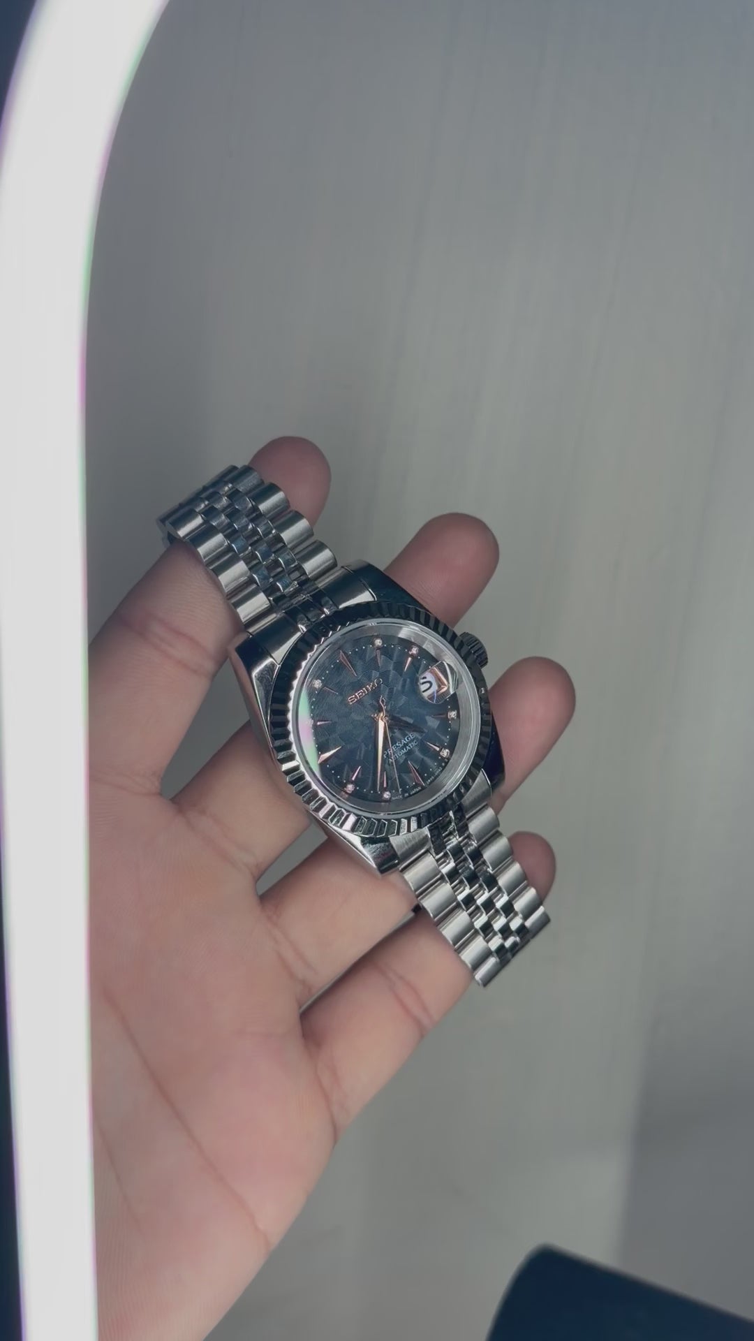 Seiko Blue Presage (Rose Indices) Datejust