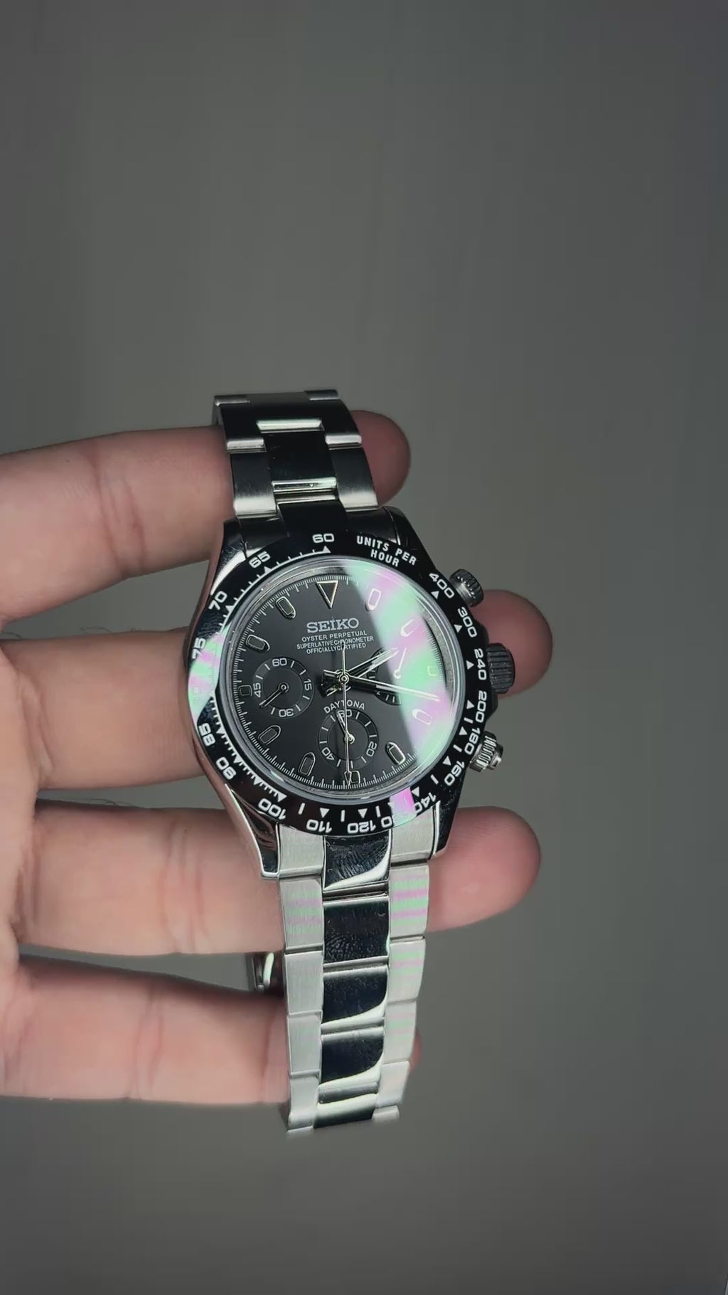 Seiko Black Daytona