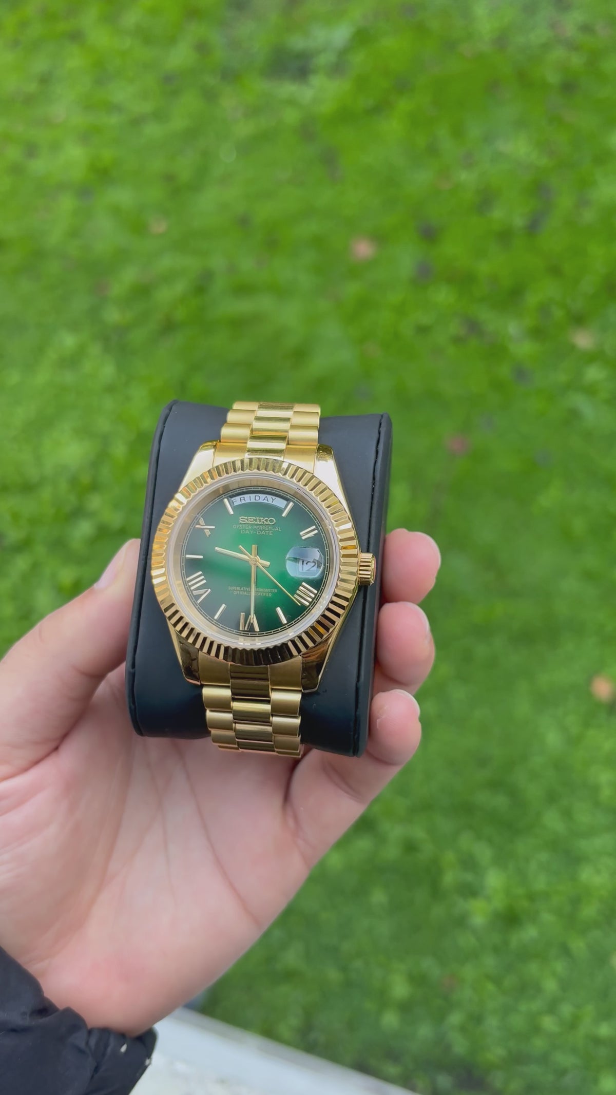Seiko Green Ombré Day-Date
