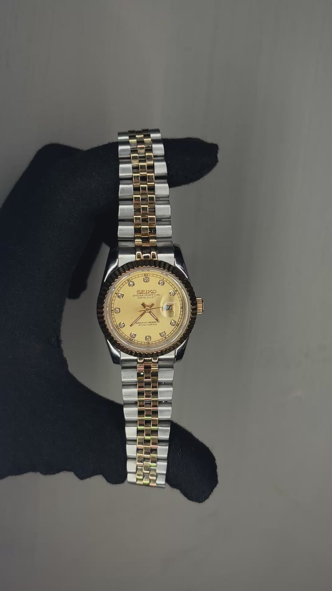 Ladies Seiko Gold Diamond Datejust