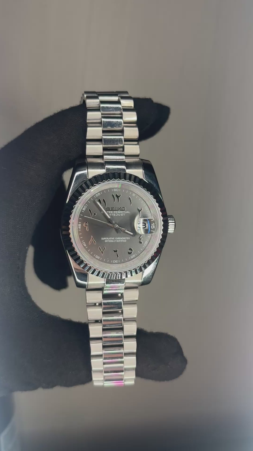 Seiko Grey Arabic Dial Datejust
