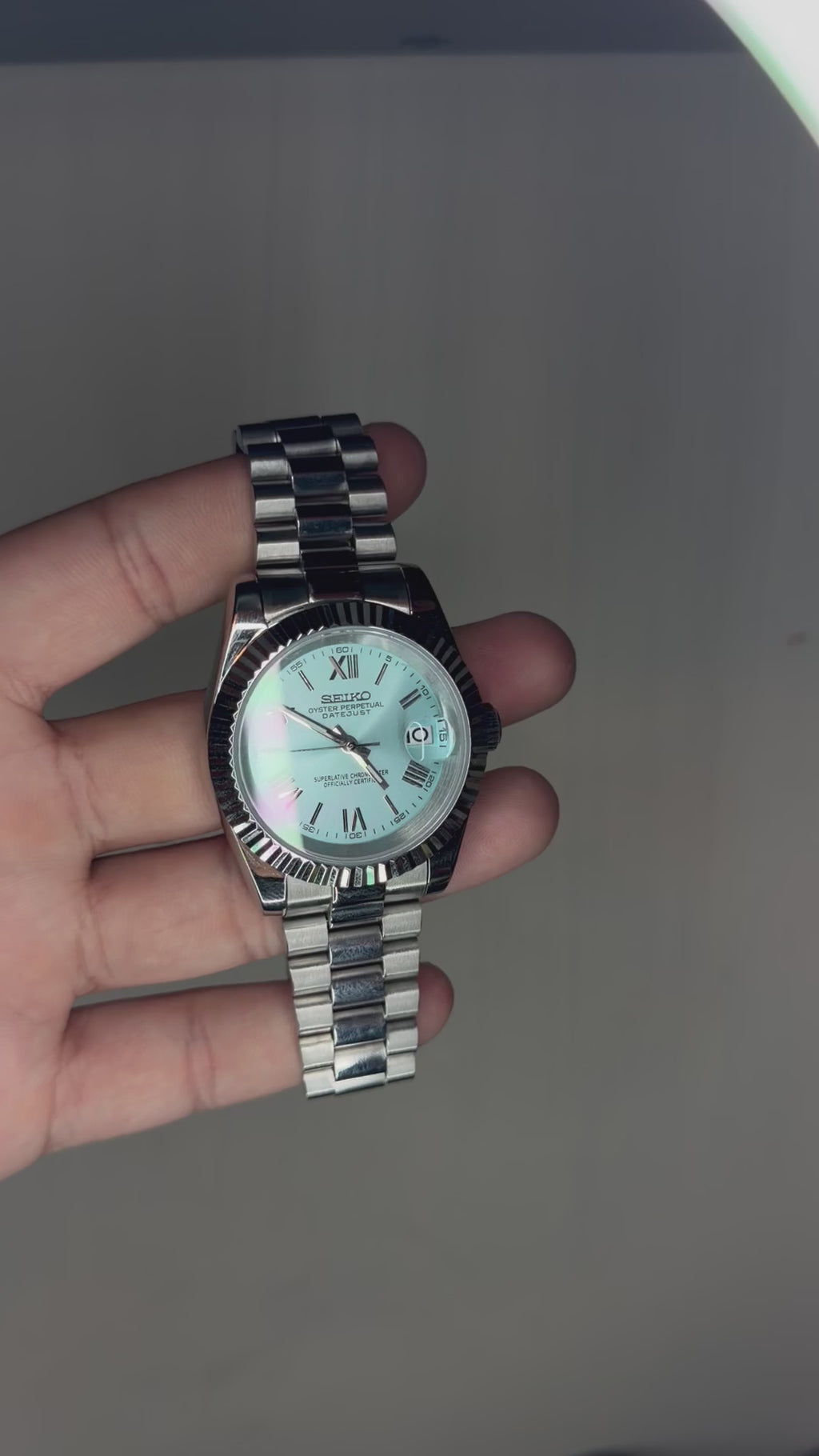 Seiko Baby Blue Roman Dial Datejust