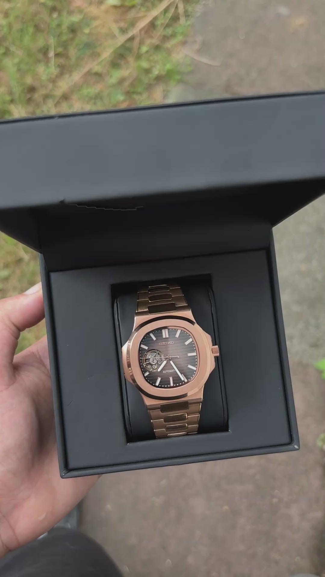 Seiko Chocolate Nautilus Open Heart