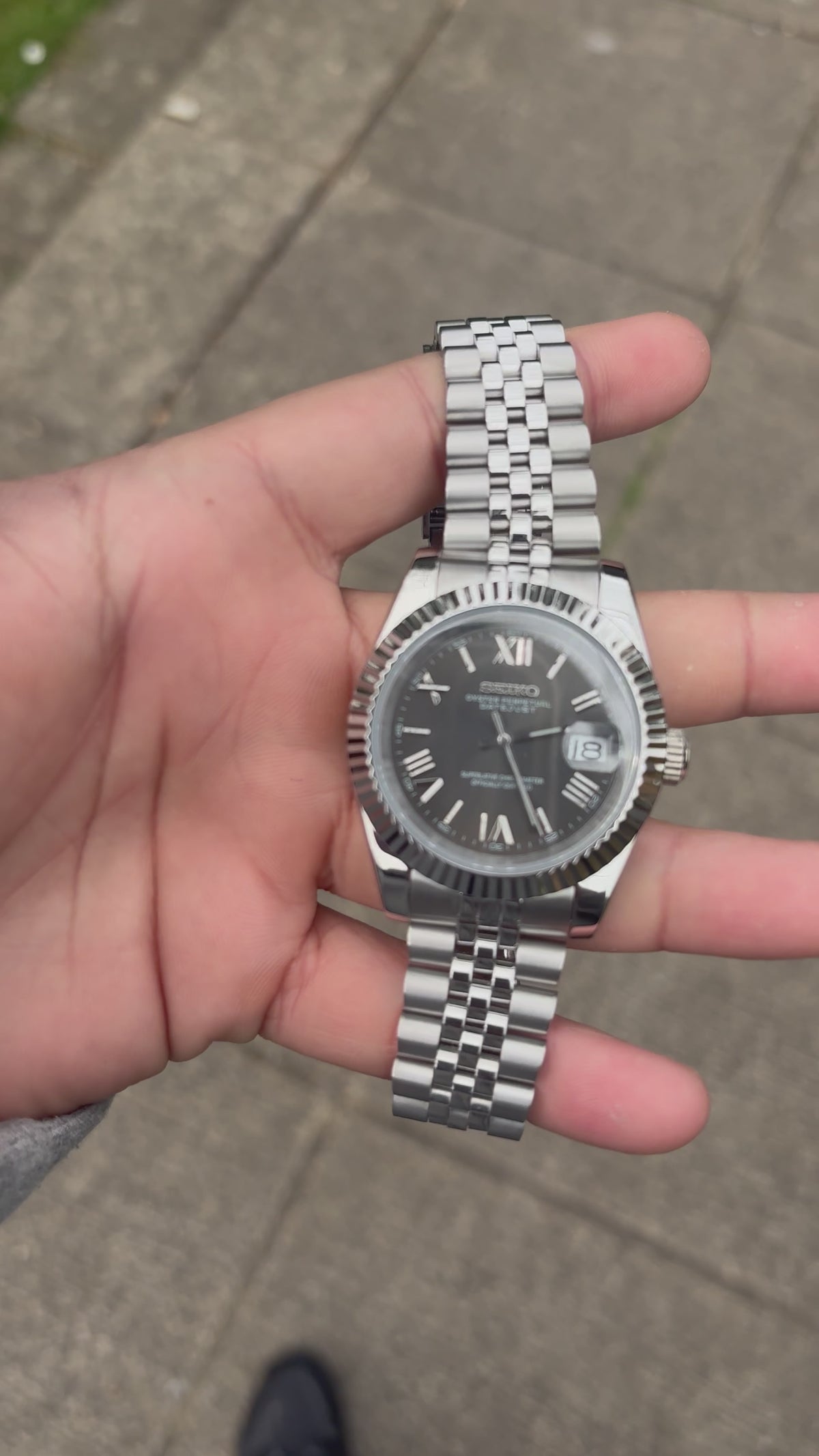 Seiko Grey Roman Dial Datejust